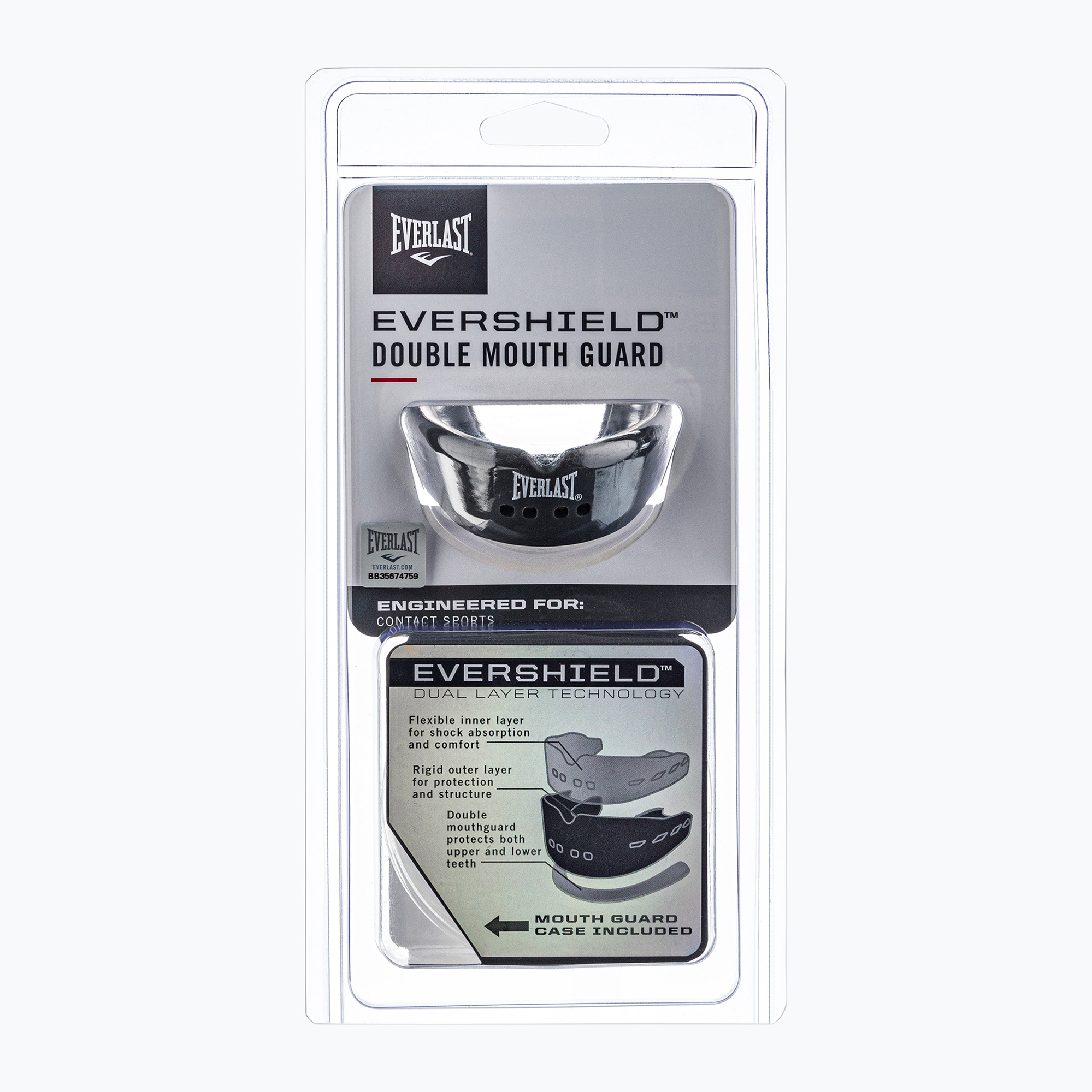 EVERLAST двоен протектор за челюст Evershield сив EV14002