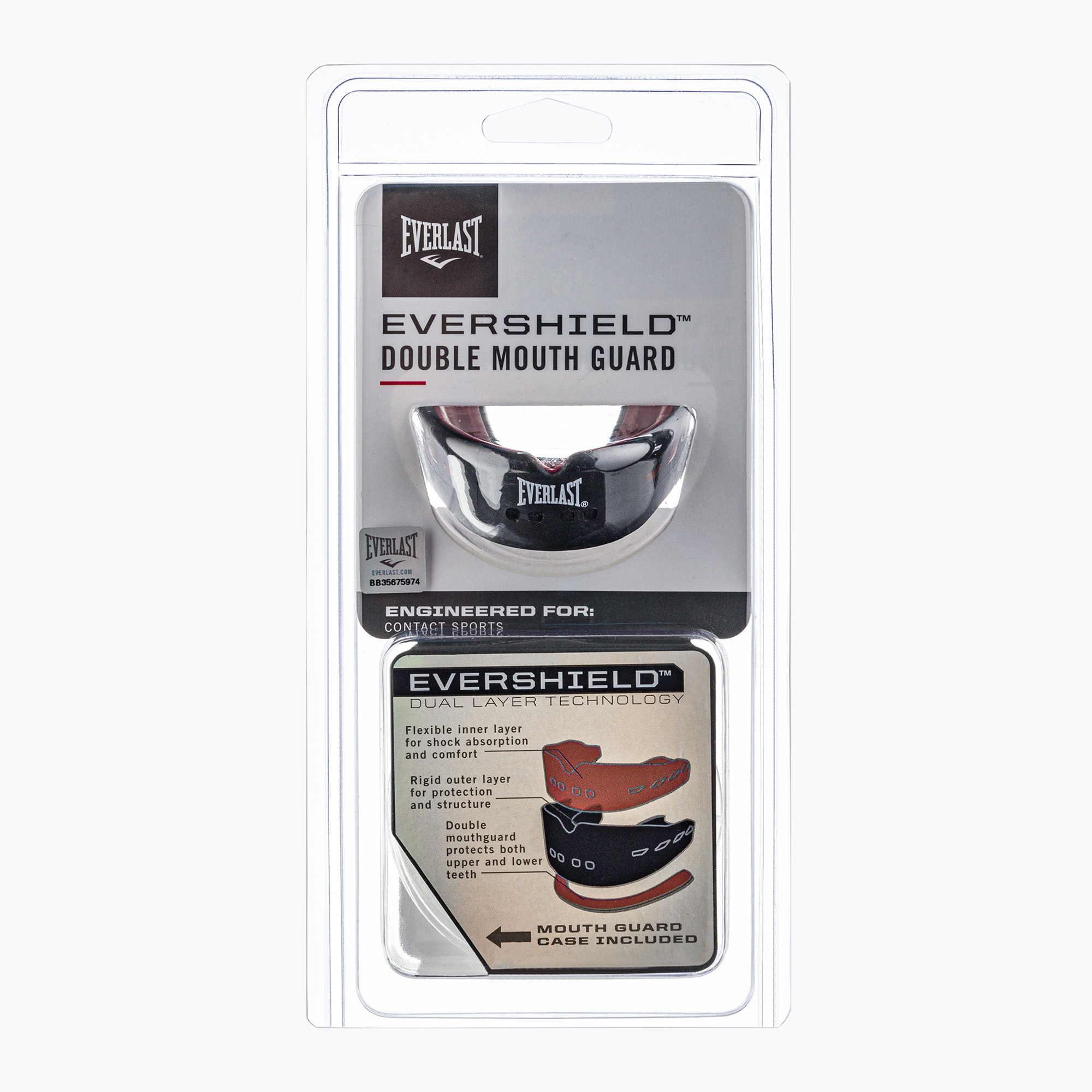 EVERLAST двоен протектор за челюст Evershield червен EV14002