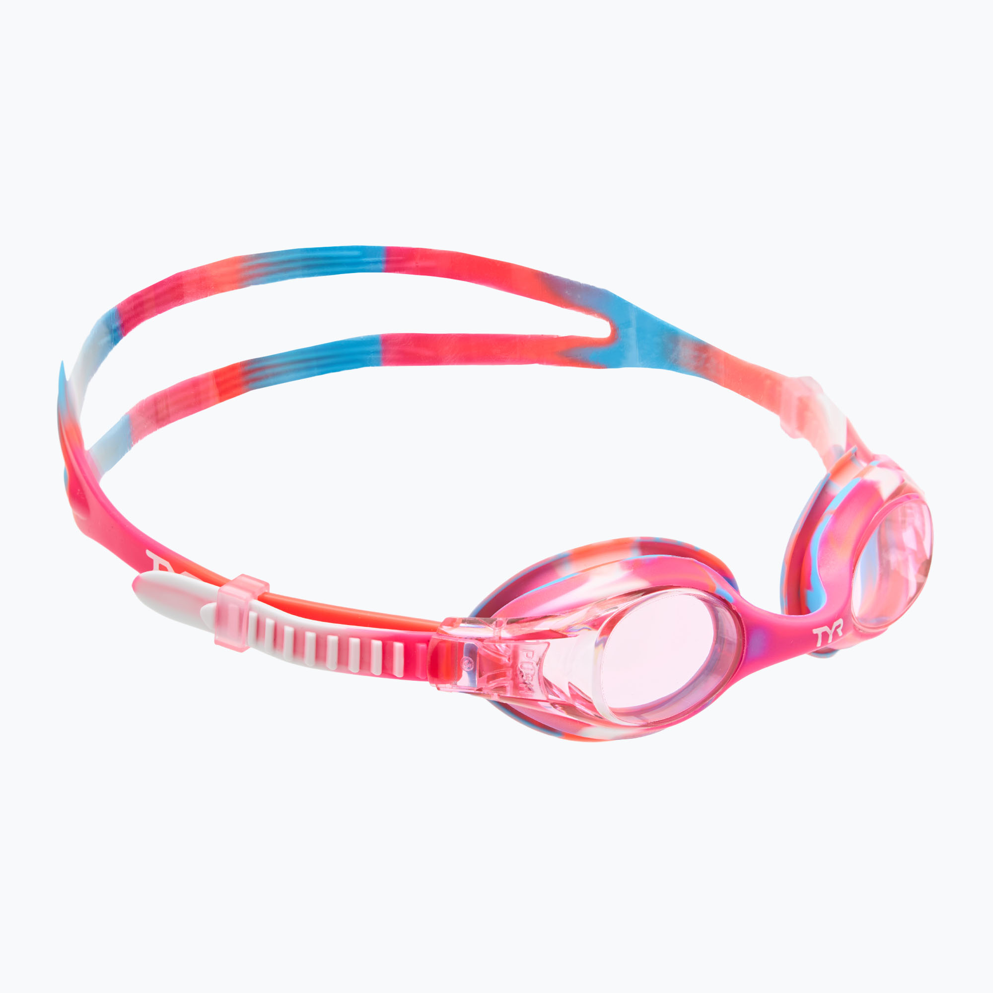 Детски очила за плуване TYR Swimple Tie Dye Non-Mirrored pink/pink/white