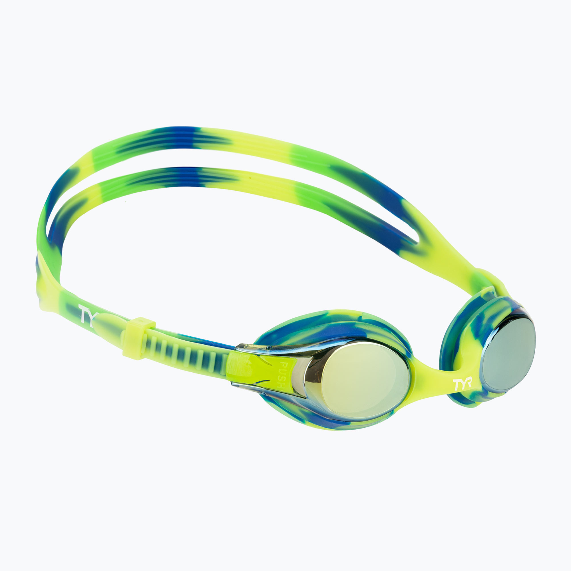 Детски очила за плуване TYR Swimple Tie Dye Mirrored gold/green/blue