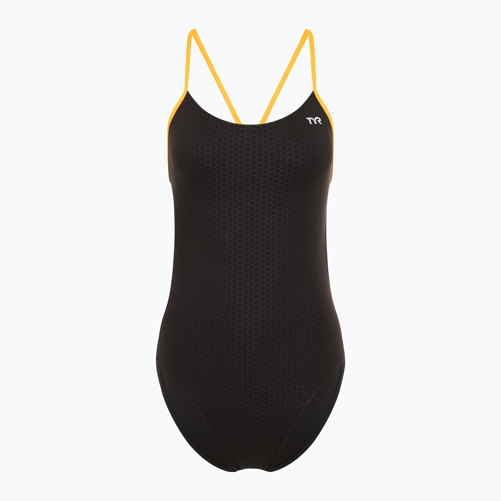 Дамски бански от една част TYR Hexa Cutoutfit black/gold