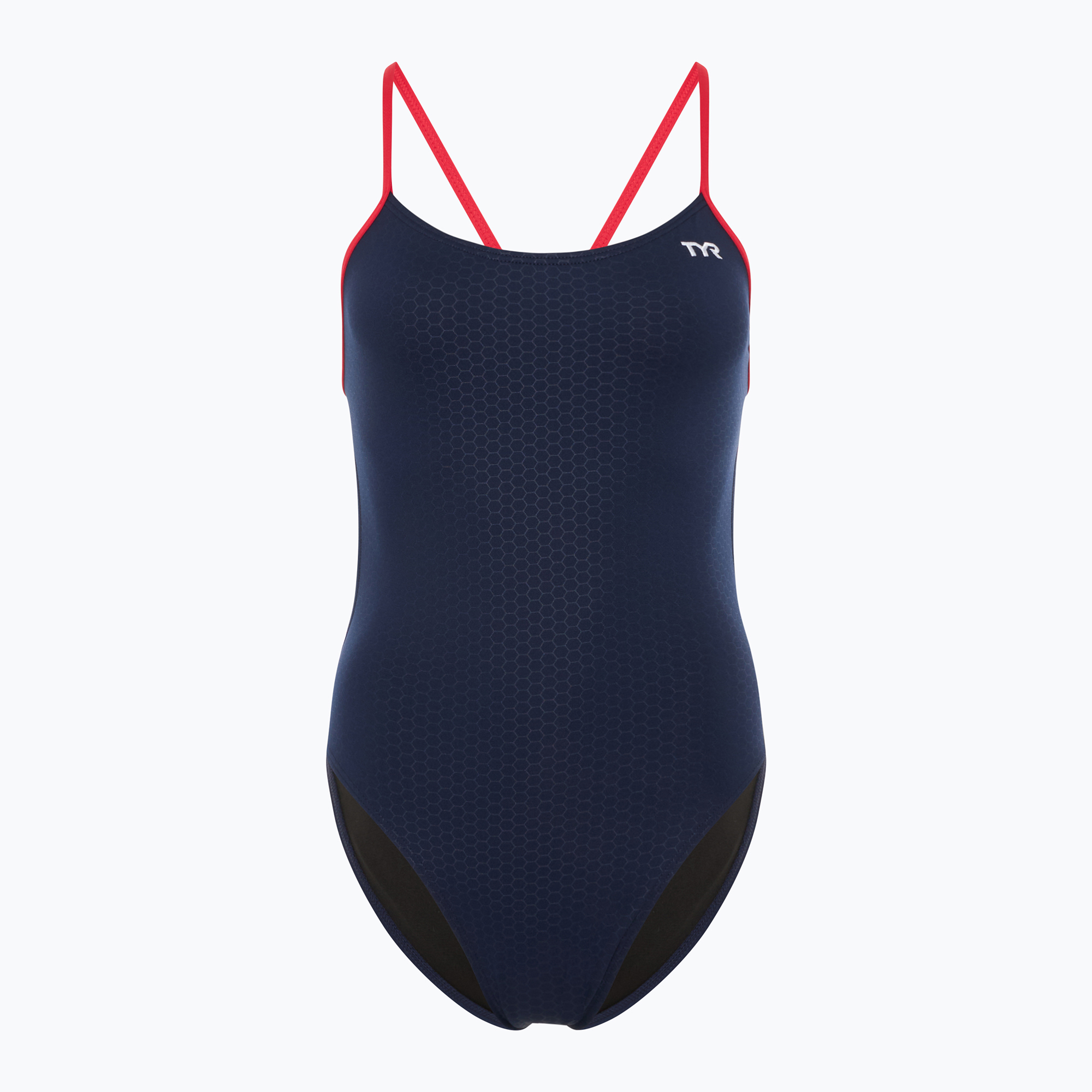 Дамски бански костюм от една част TYR Hexa Cutoutfit navy/red