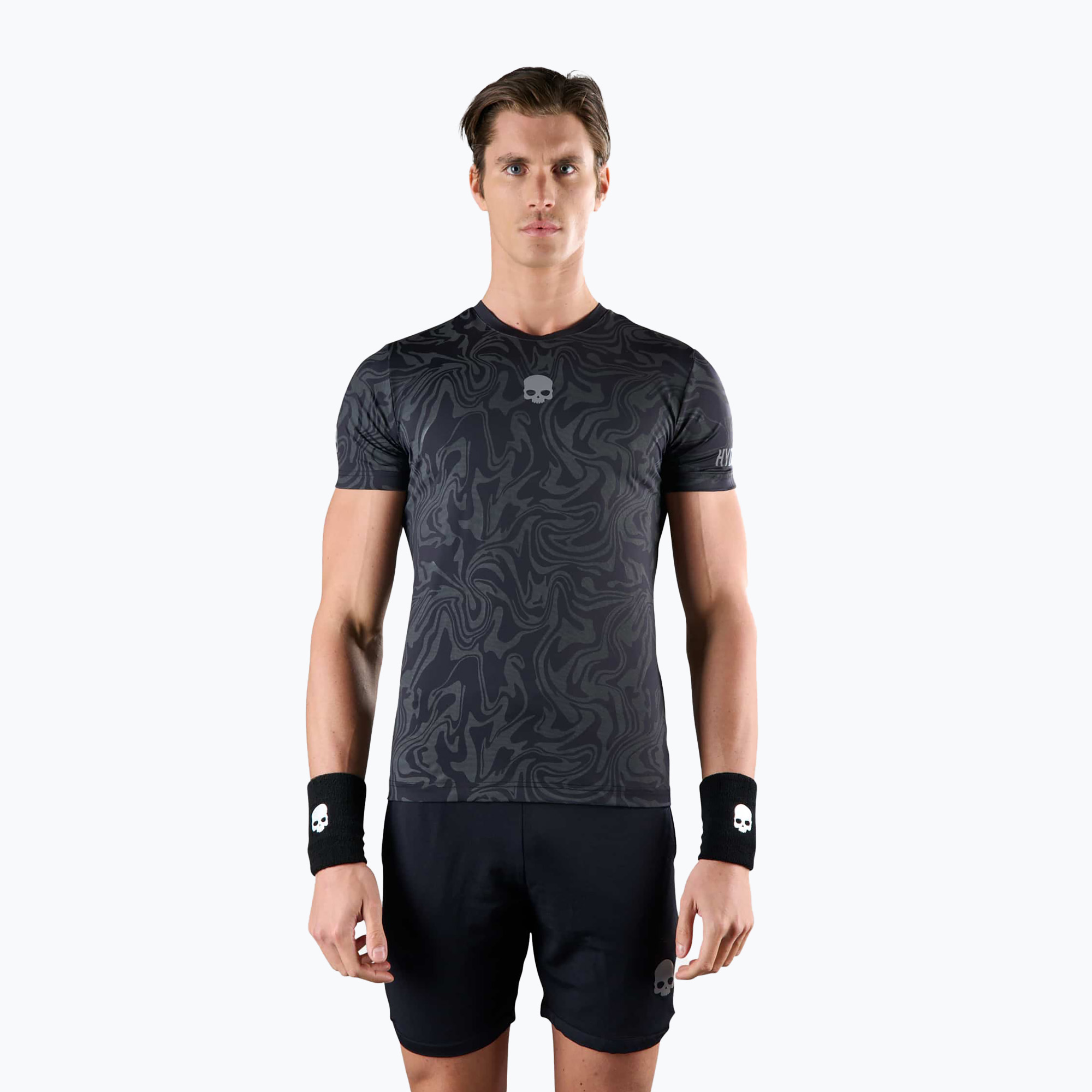 Koszulka tenisowa męska HYDROGEN Chrome Tech Tee grey 