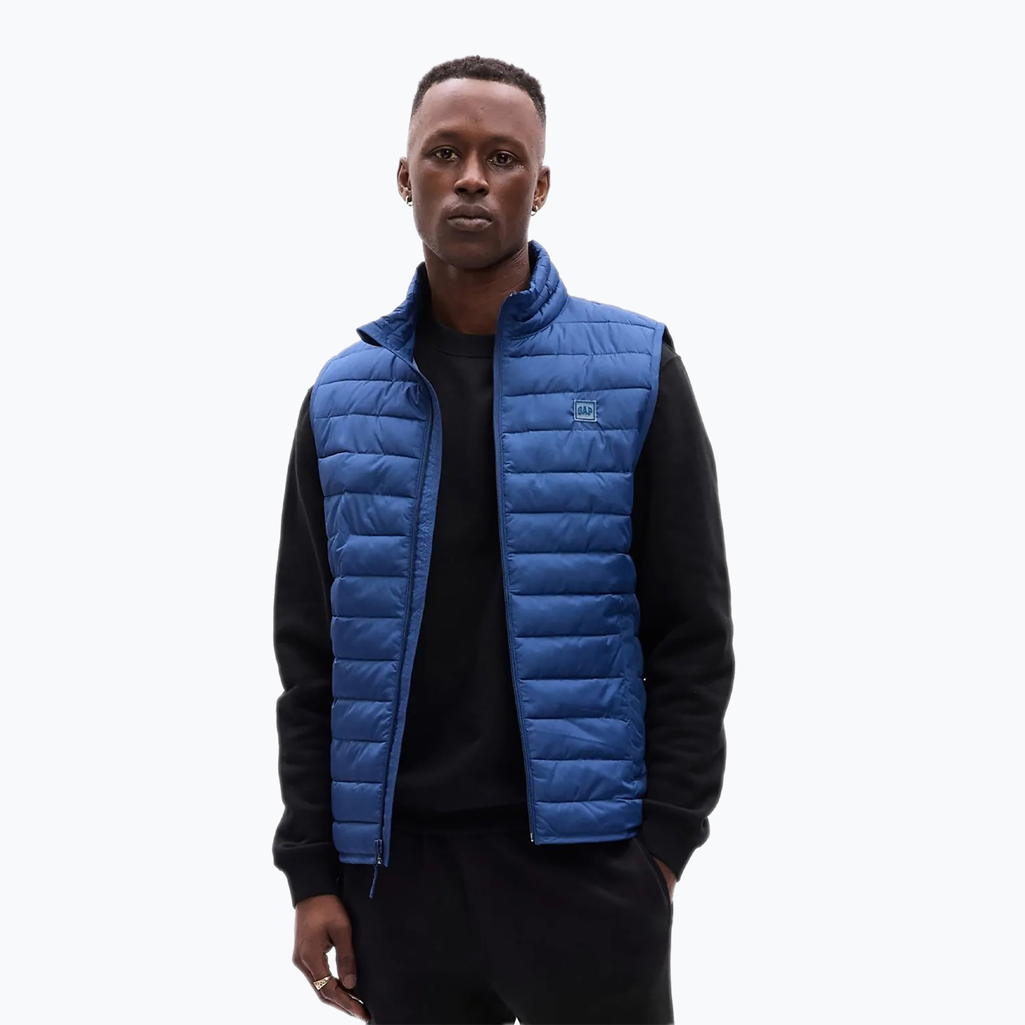 Pánska vesta GAP V-Frch Logo Puffer blue