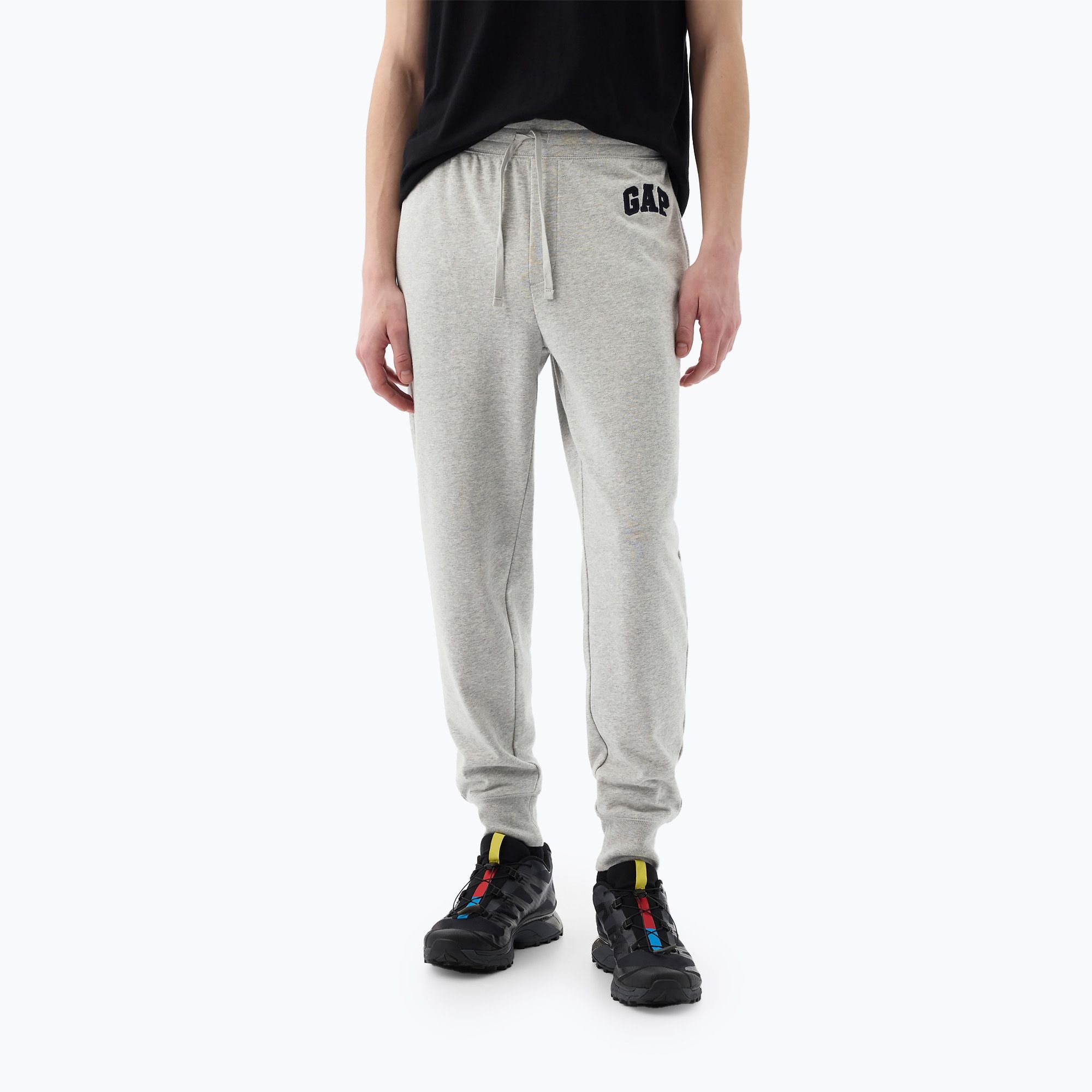 Spodnie męskie GAP Heritage French Terry Loggo Jogger light heather grey 