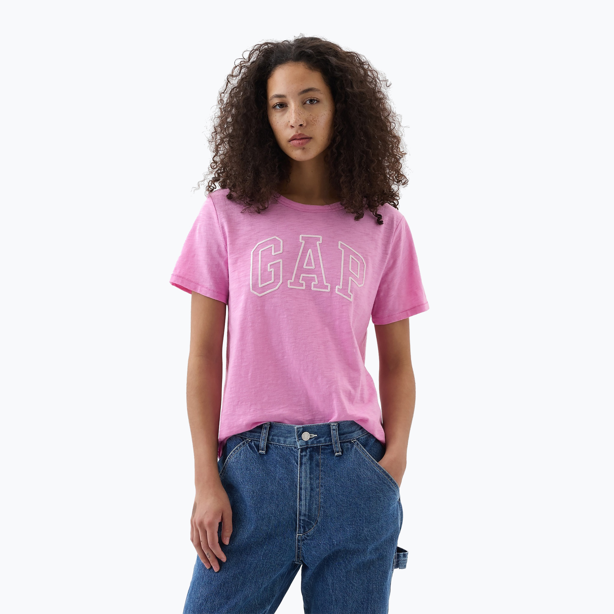 Women's GAP Logo Slub Tee sugar pink (XS)