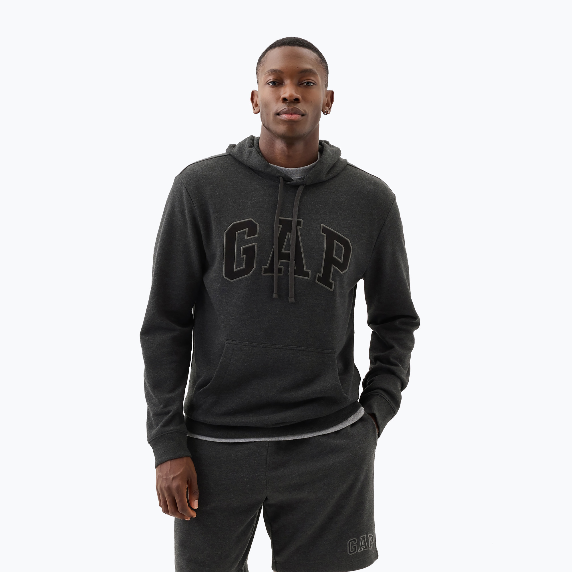 Bluza męska GAP Heritage French Terry Logo charcoal heather 