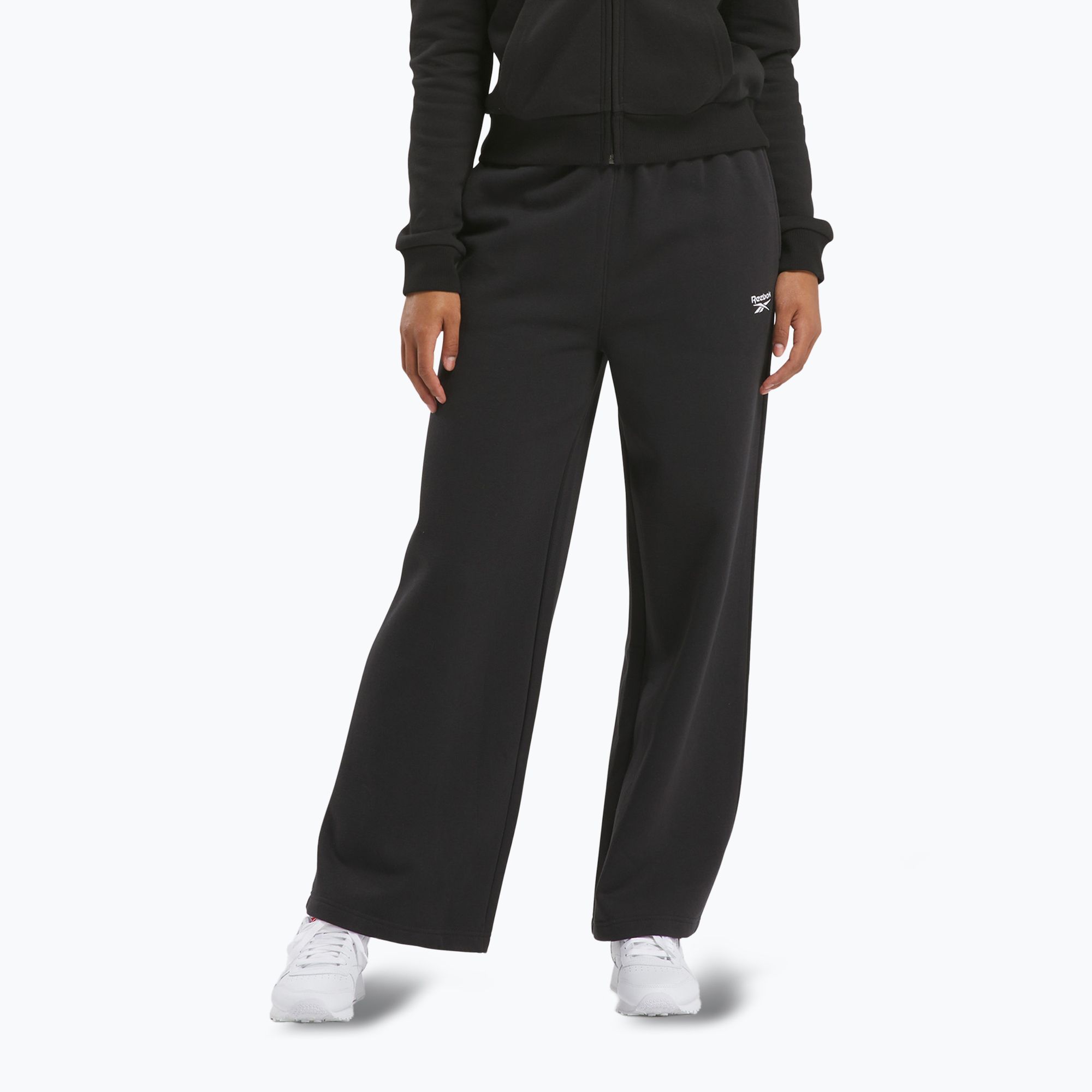 Spodnie damskie Reebok Identity Small Logo Fleece Wide Leg black 