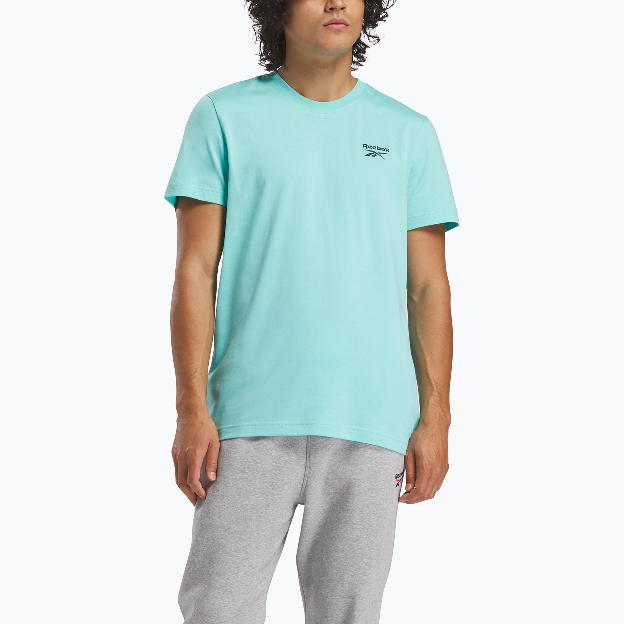Мъжка тениска Reebok Identity Small Logo Tee ai aqua