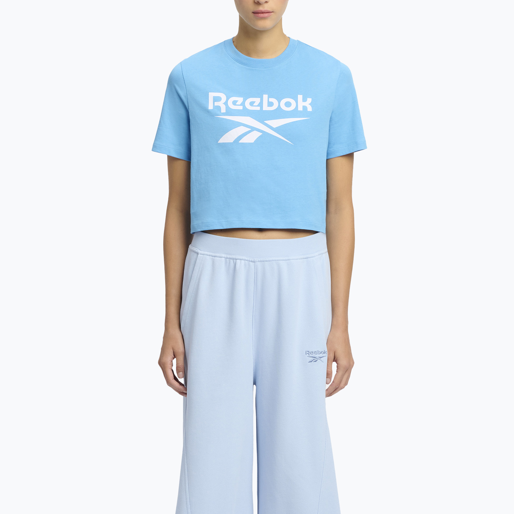 Дамска тениска Reebok Identity Big Logo Crop Tee recovery blue