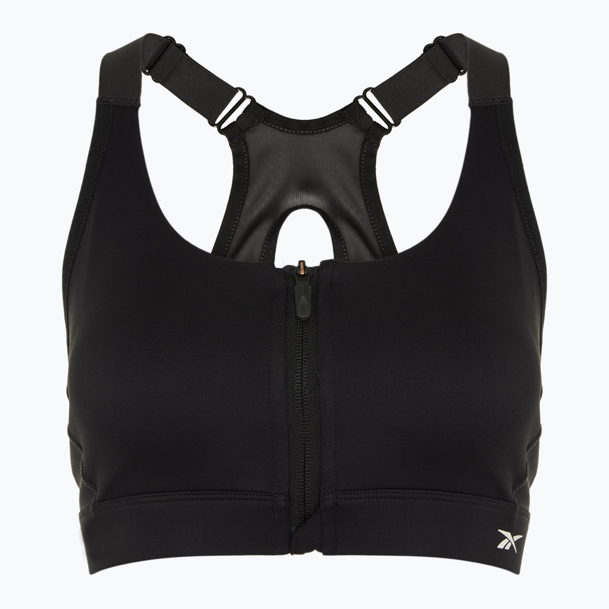 Biustonosz treningowy Reebok Lux Front-Zip High Impact black 