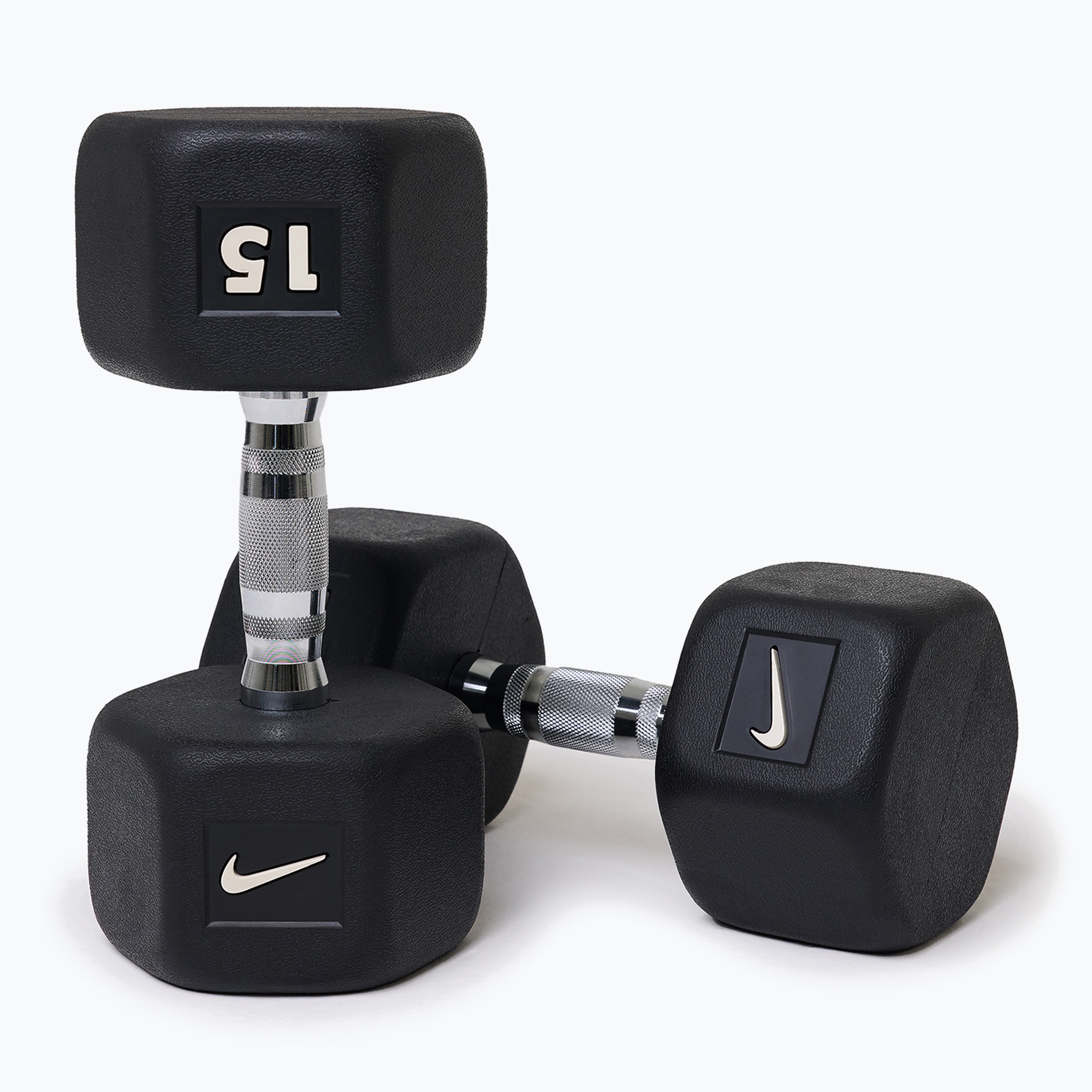 Hantel ogumowany Nike Strength Hex Dumbbell 15 kg black/white 