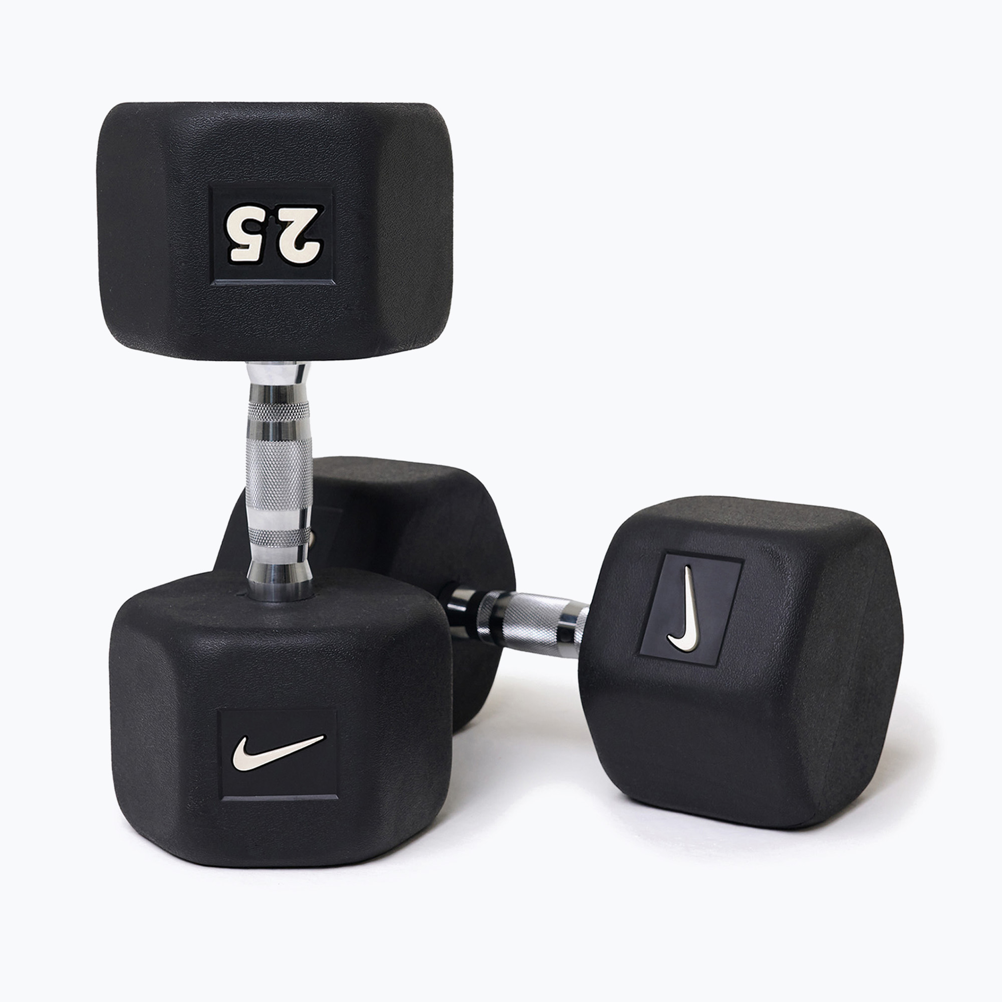 Hantel ogumowany Nike Strength Hex Dumbbell 25 kg black/white