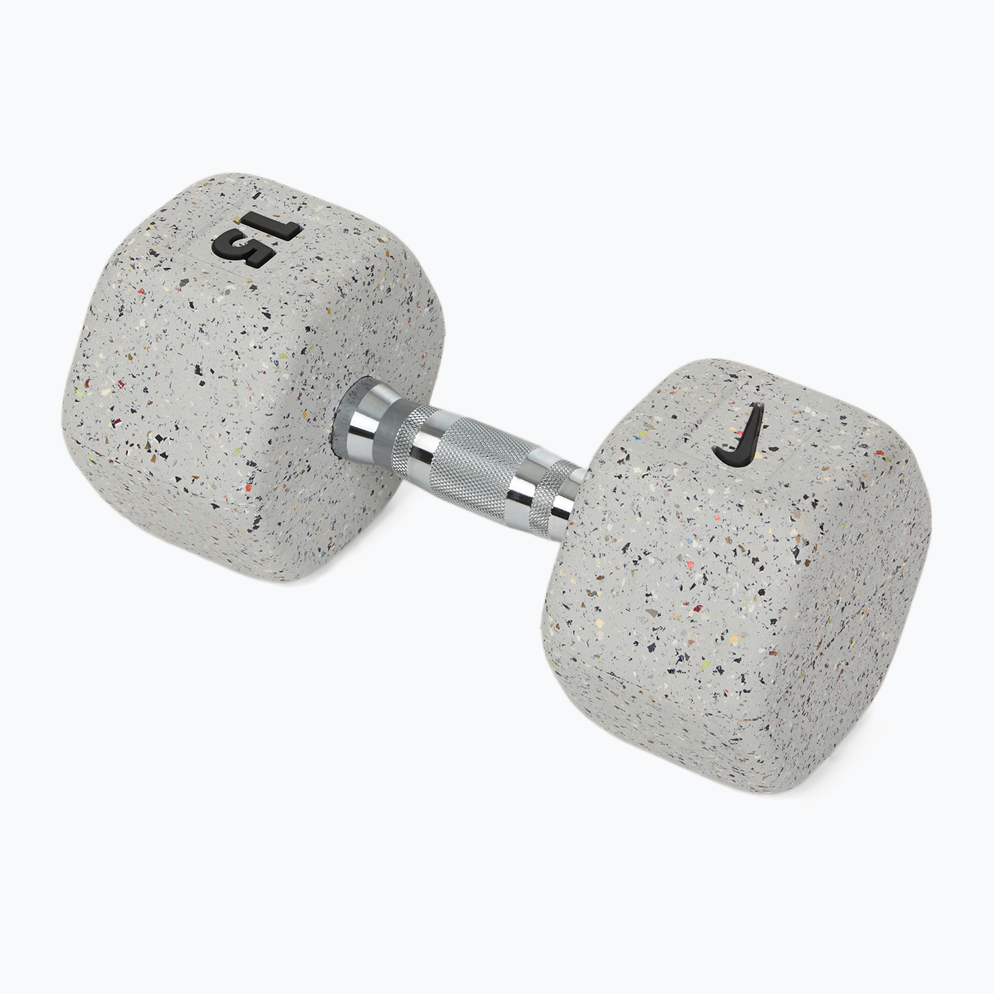 Hantel ogumowany Nike Strength Grind Hex Dumbbell 15 kg wolf grey 