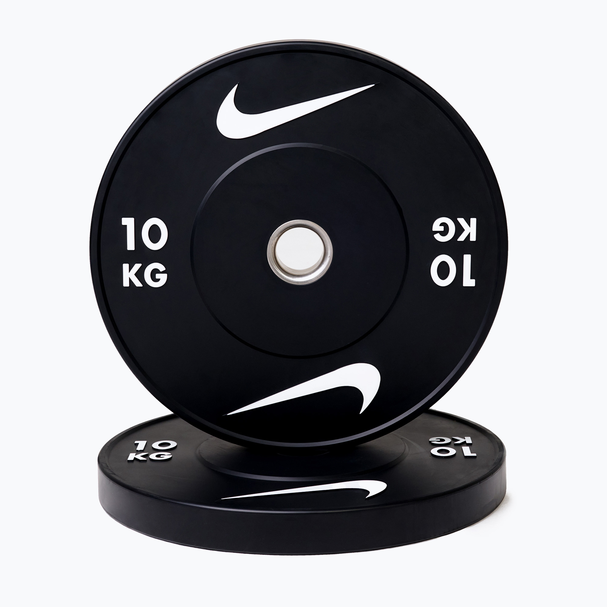 Obciążenie bumperowe Nike Strength Rubber Bumper Plates 10 kg black/white