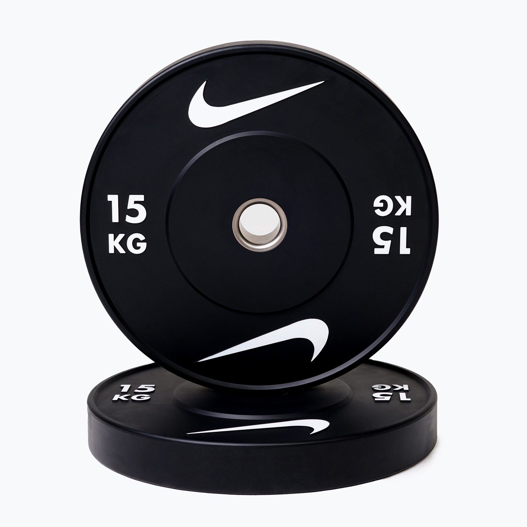 Obciążenie bumperowe Nike Strength Rubber Bumper Plates 15 kg black/white 