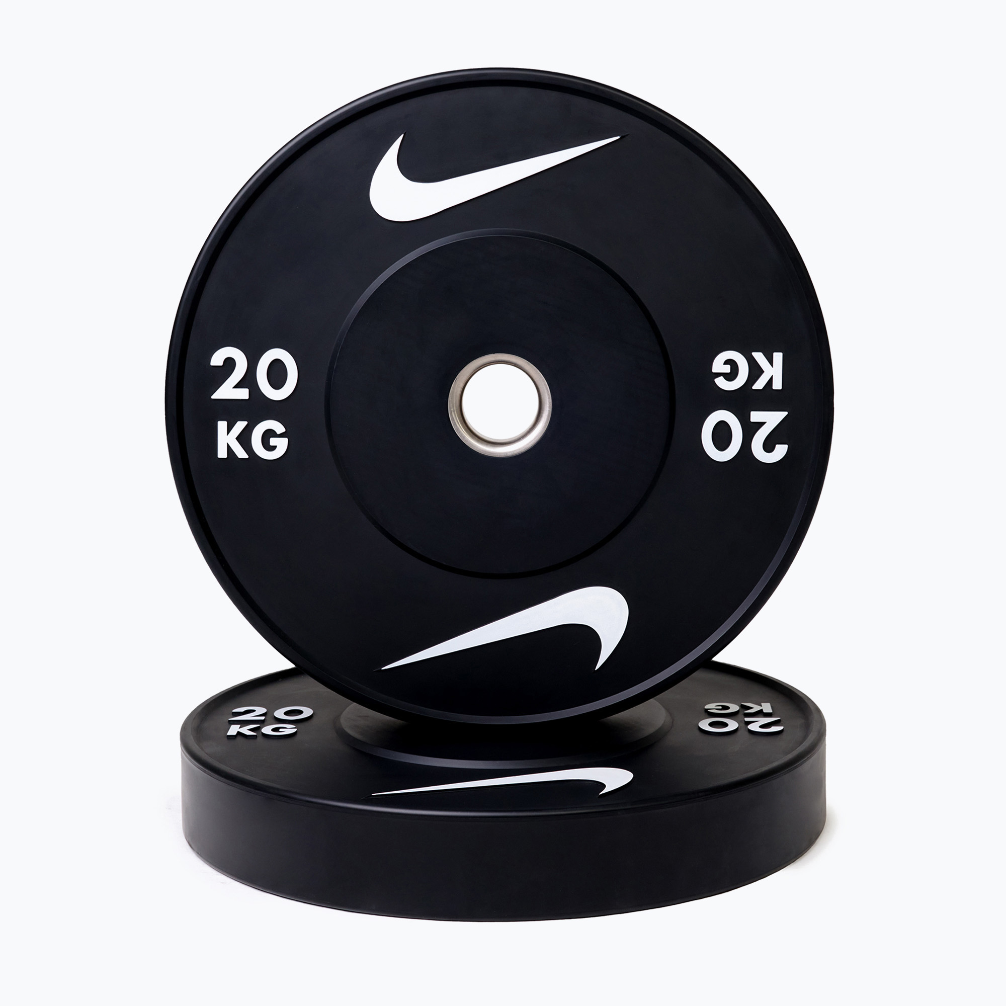 Obciążenie bumperowe Nike Strength Rubber Bumper Plates 20 kg black/white 