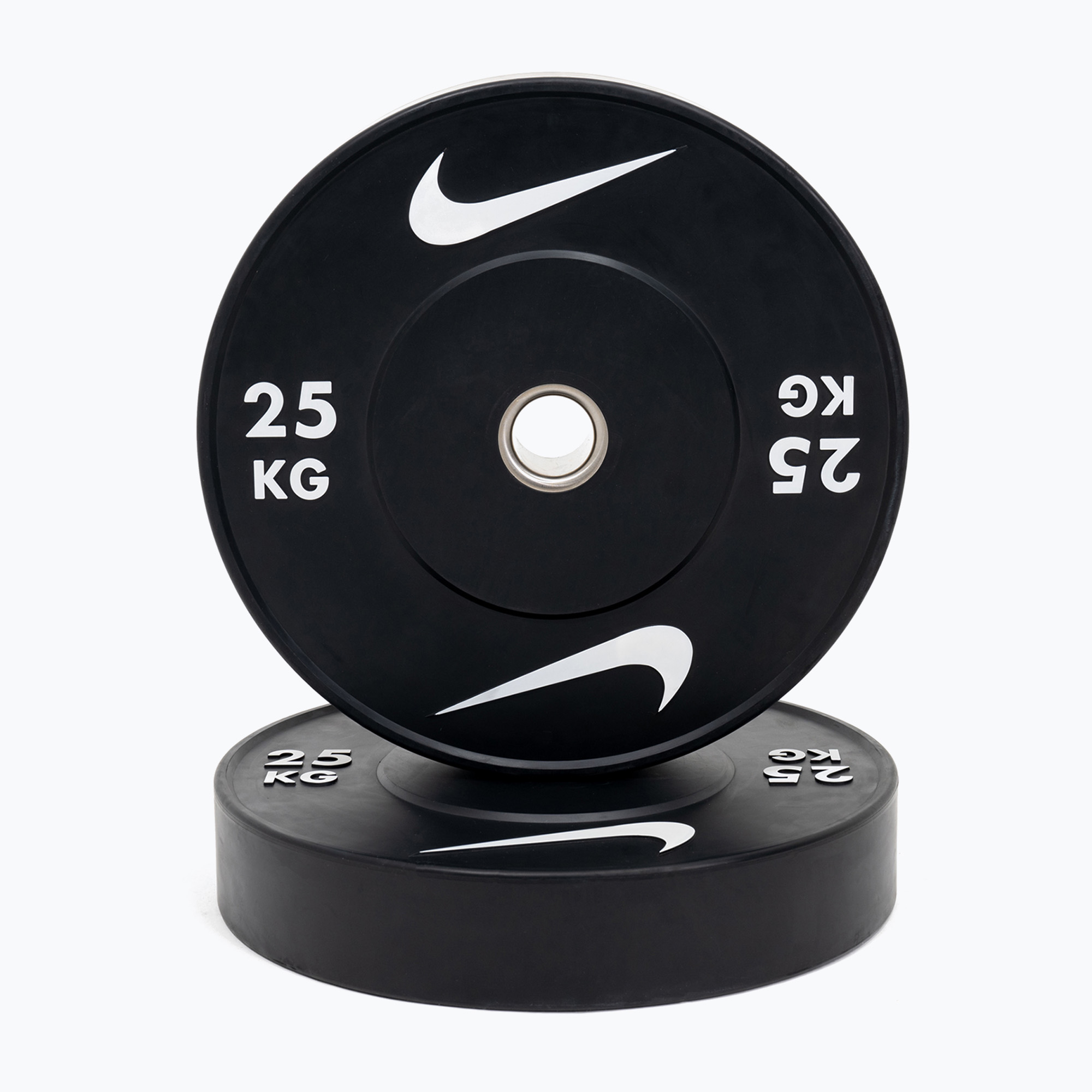 Obciążenie bumperowe Nike Strength Rubber Bumper Plates 25 kg black/white 