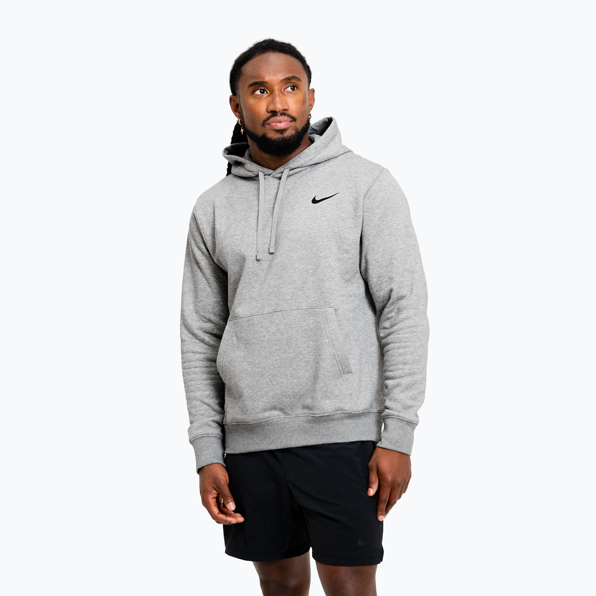 Мъжки суитшърт Nike Strength S&C Hoodie heather grey/black