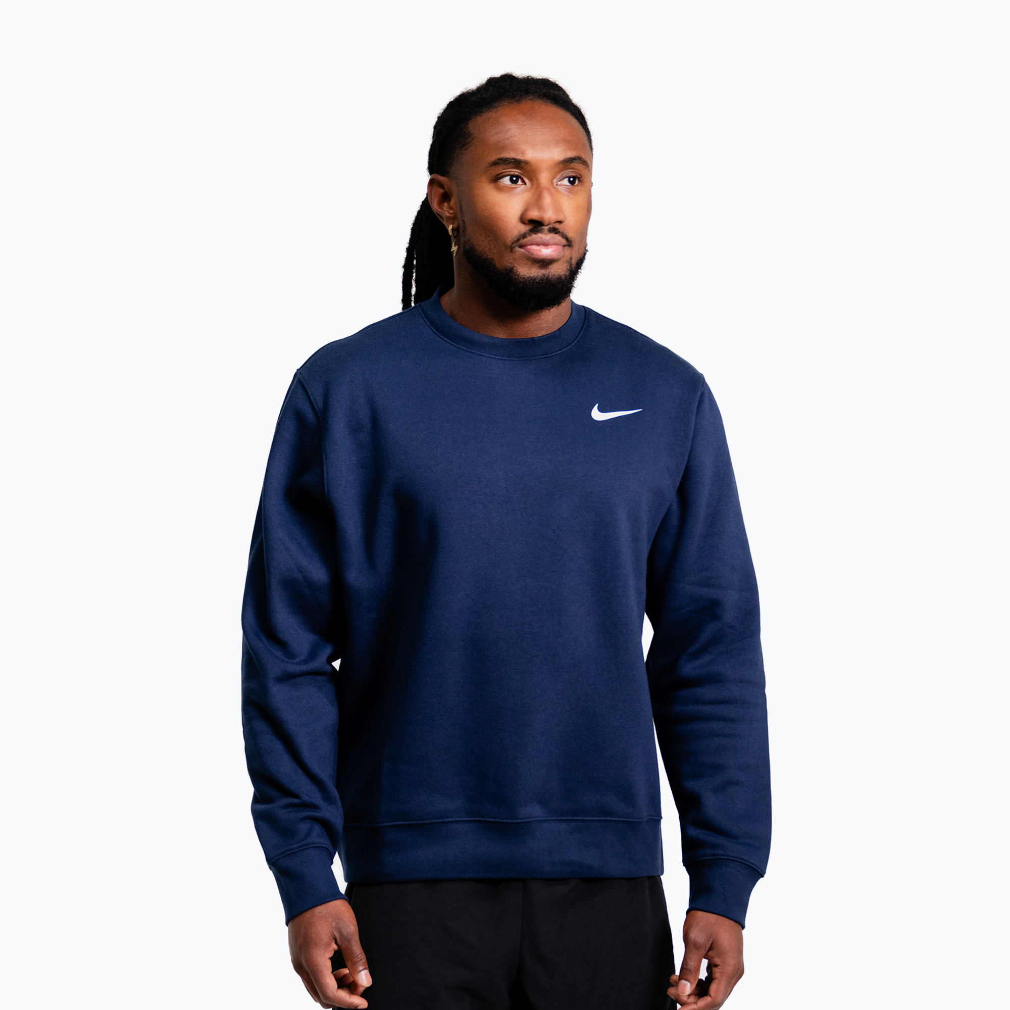 Мъжки суитшърт Nike Strength S&C Crewneck navy/white