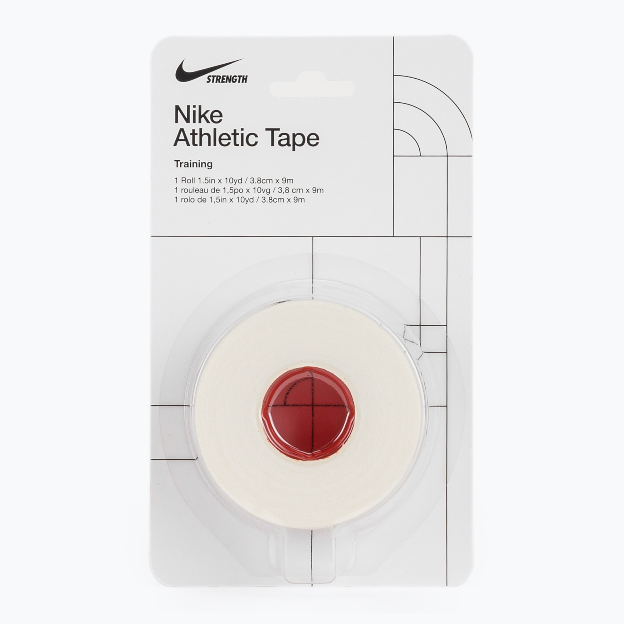 Кохезивен еластичен бинт Nike Strenght Athletic Tape white/grey