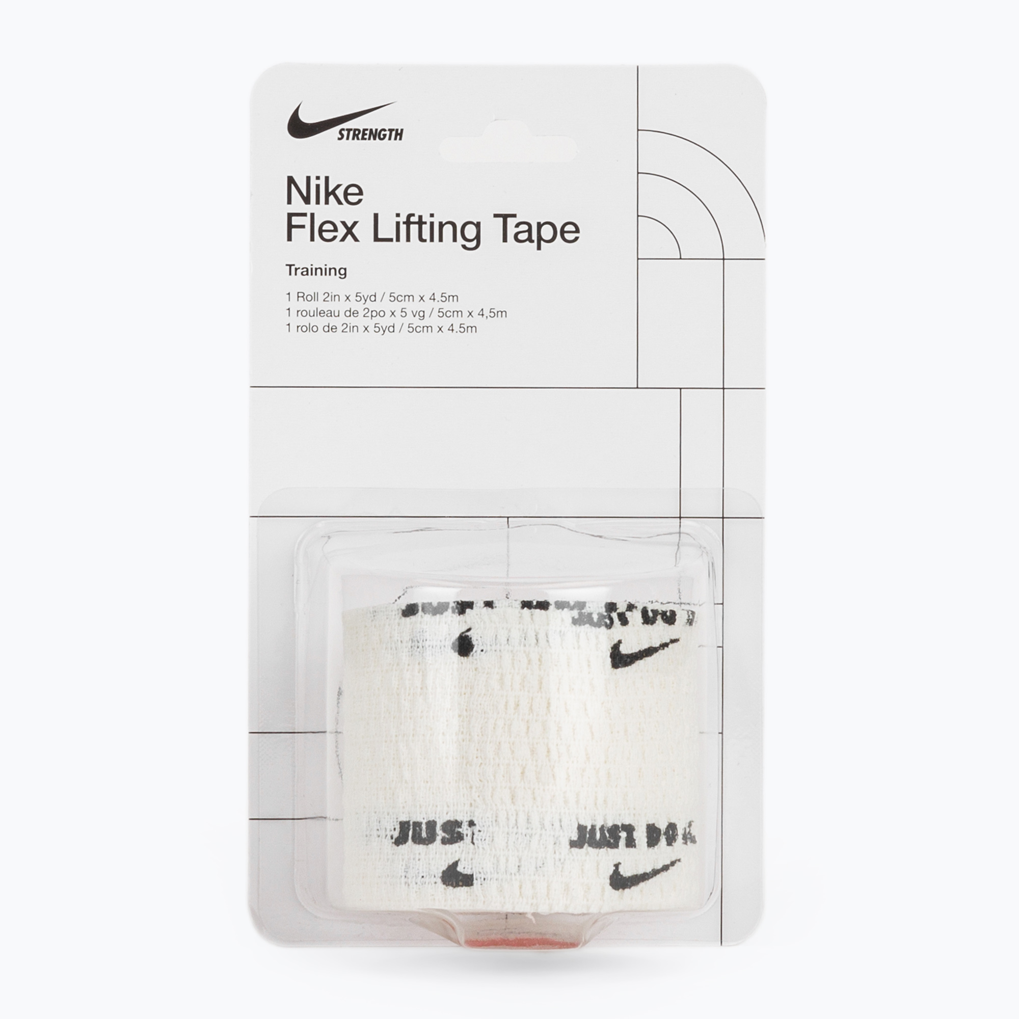 Кохезивен еластичен бинт Nike Strenght Flex Lifting Tape white/black