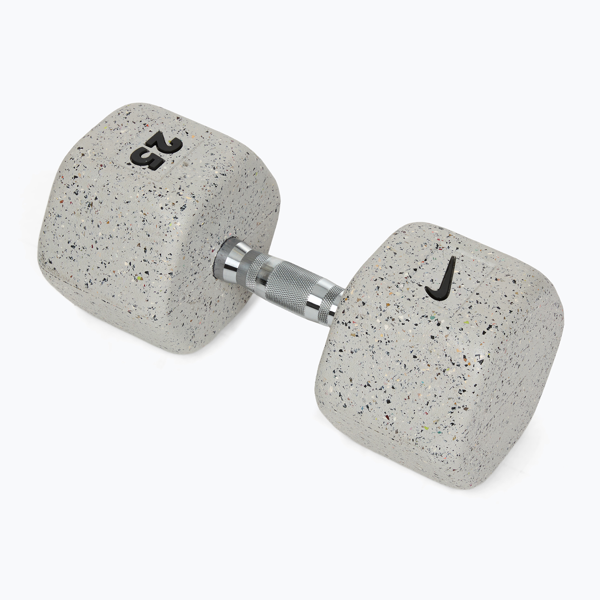 Gumovaná činka Nike Strength Grind Dumbbell 25 kg wolf grey