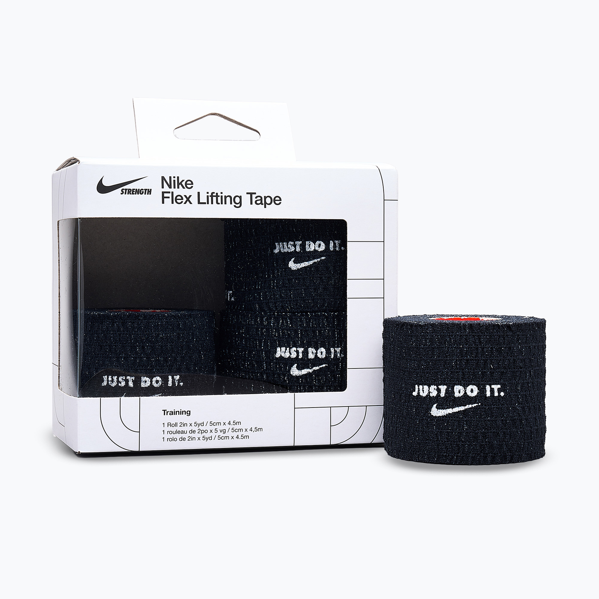 Bandaż elastyczny kohezyjny Nike Strenght Flex Lifting Tape 4 szt. black/white 