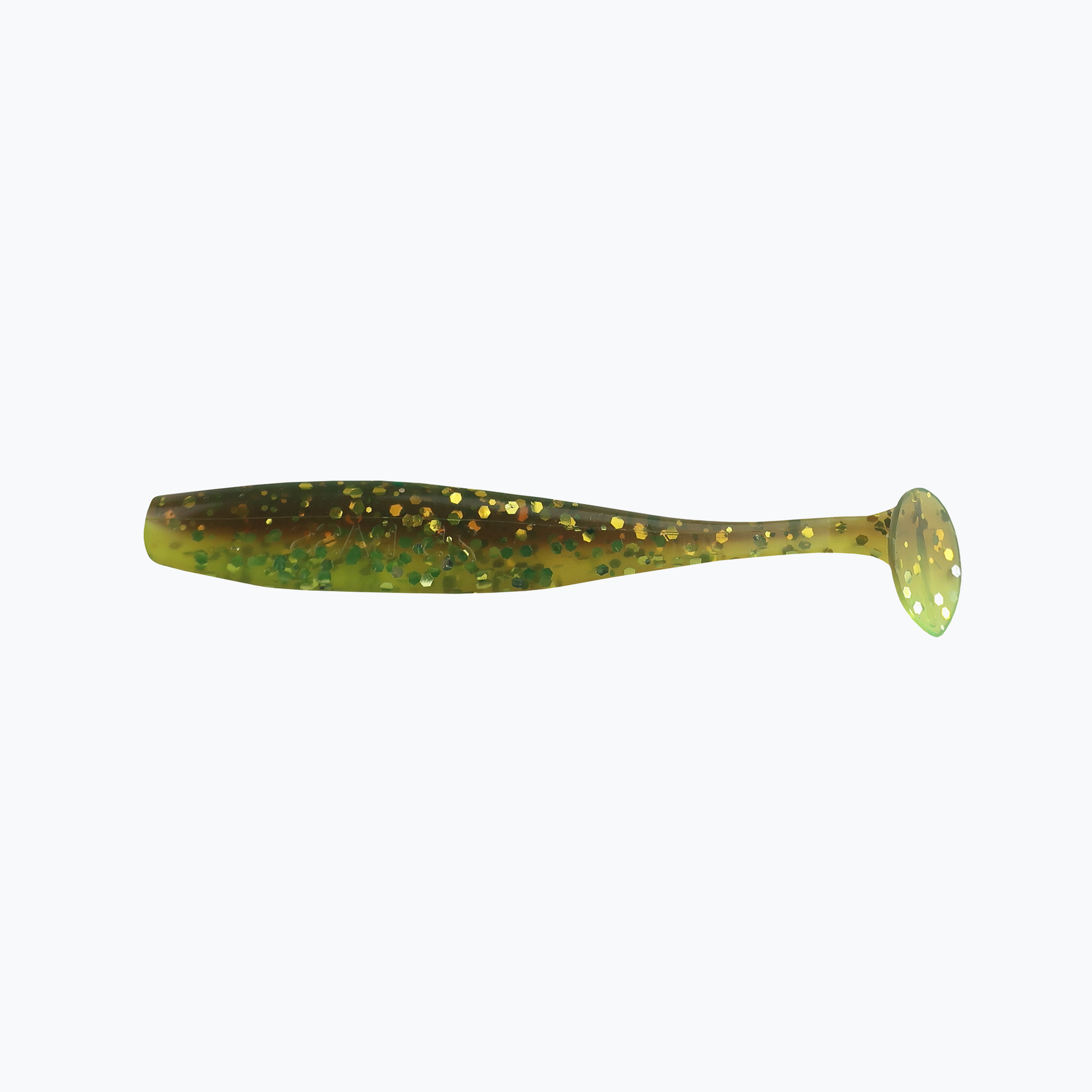 Relax Bass 2.5 Laminovaná gumová nástraha 4 ks chartreuse-strieborné trblietky motoroil-strieborné trblietky BAS25 (Bass 2.5 Laminated BAS25)