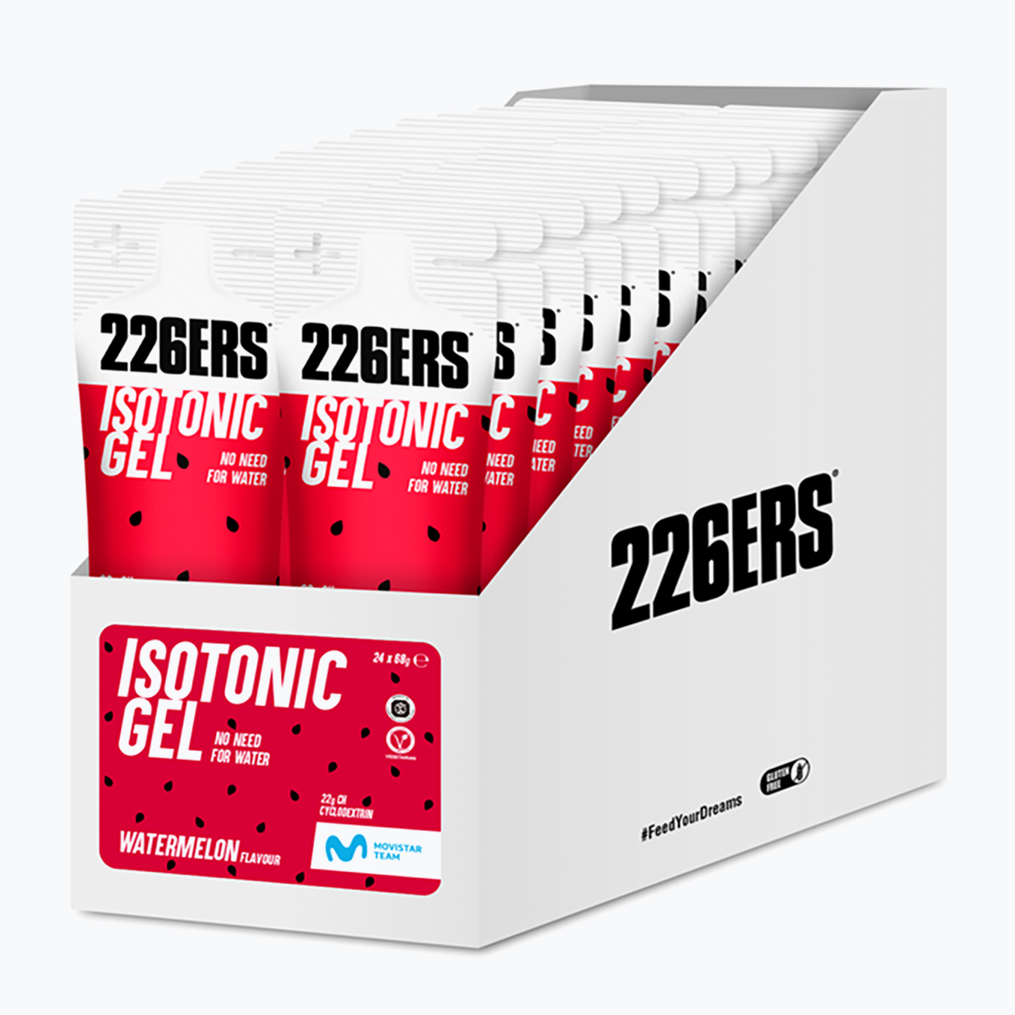 Set de geluri energetice226ERS Isotonic 24 szt. x 68 g pepene (Isotonic 54761)