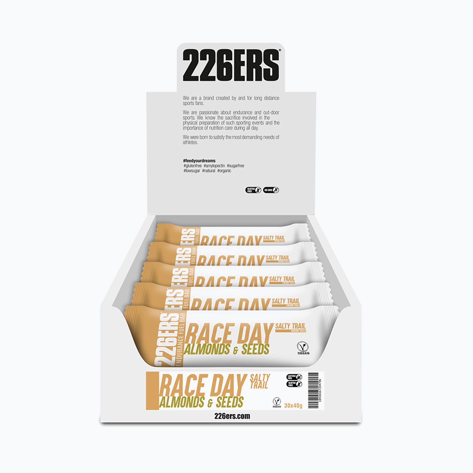 Zestaw batonów energetycznych 226ERS Race Day Salty Trail 30 szt. x 40 g migdały/pestki dyni