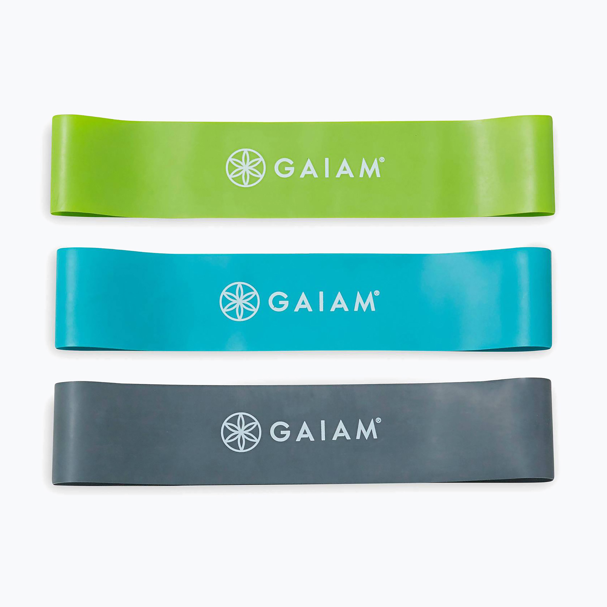 Sada posilovacích odporových gum Zestaw Gaiam Restore Mini Band Kit 3 szt. green/blue/navy
