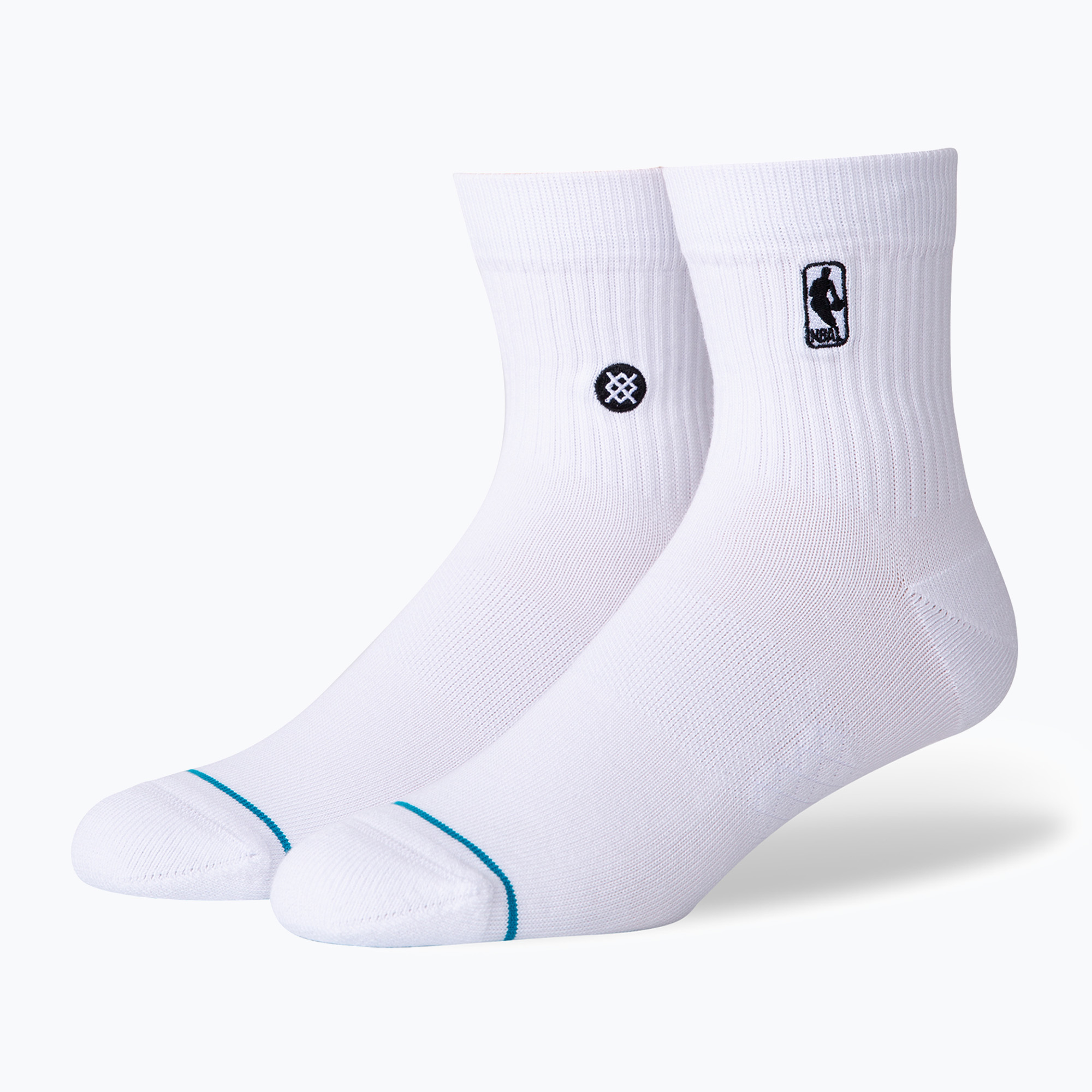 Бели чорапи Stance Logoman Quarter