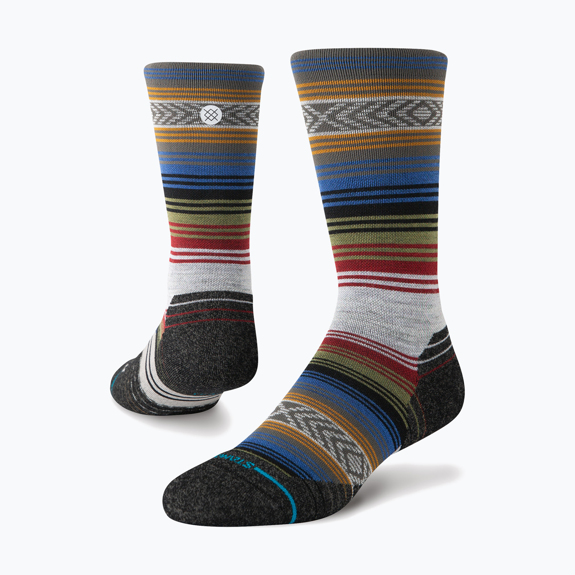 Bežecké ponožky Stance Light Wool Crew black/red (Light Wool Crew A448A24LIG-BLR)