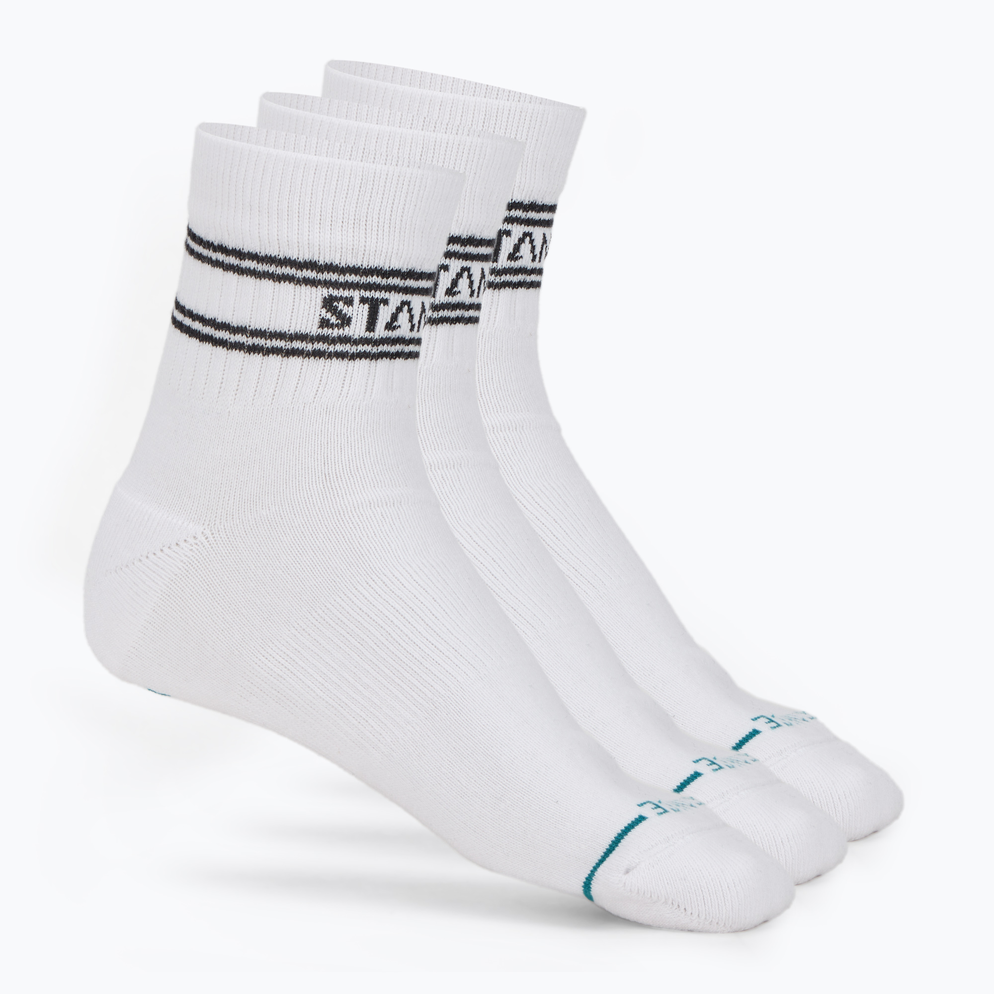 Stance Basic Quarter 3 Paia di calzini bianchi