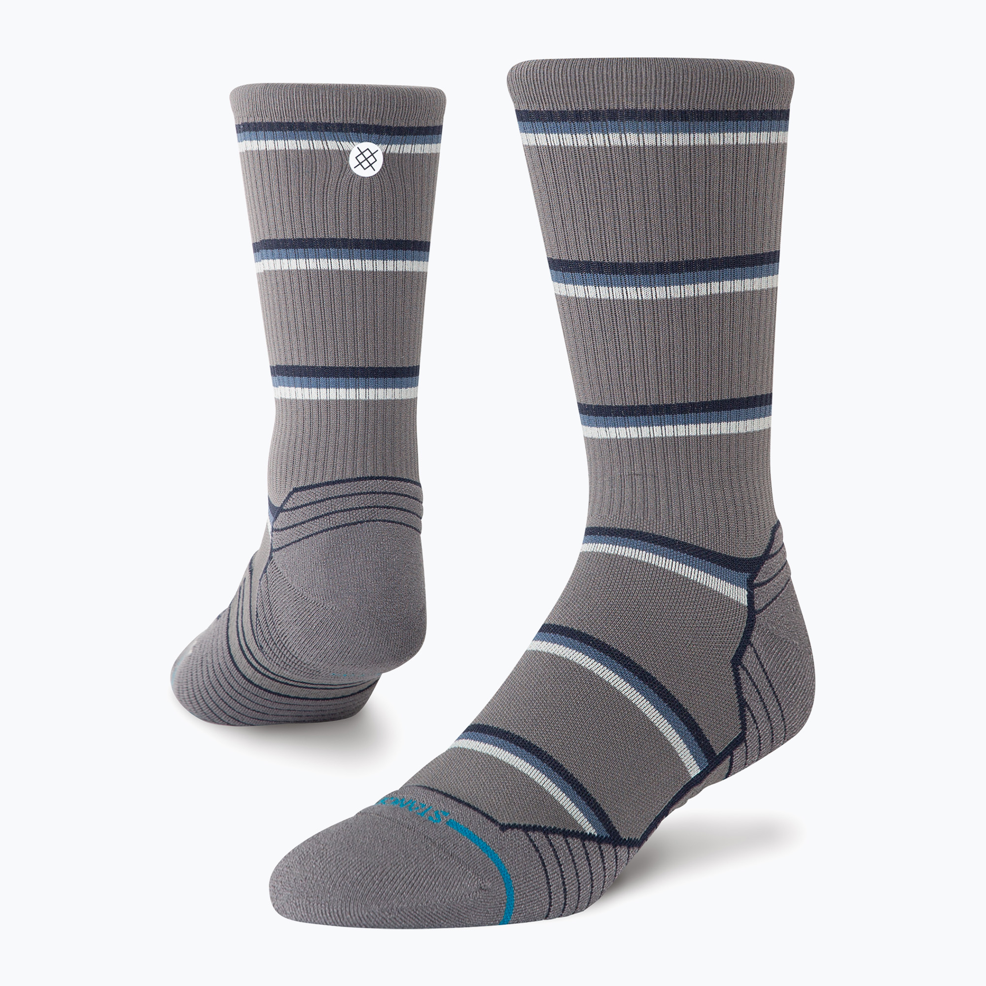 Чорапи Stance Multistripe Run Ribbed Crew dark/grey