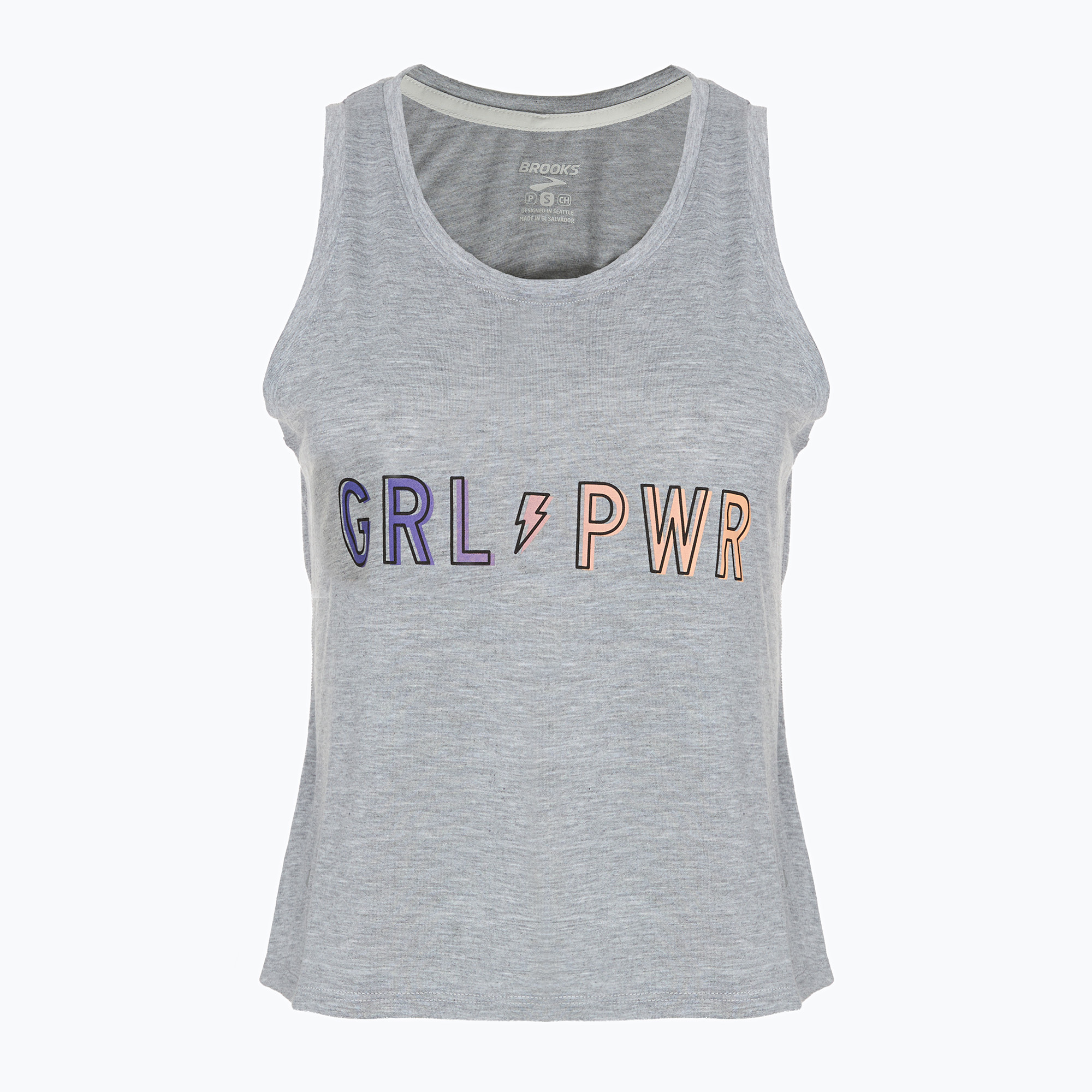 Brooks International Women's Day Tank сиво/лилаво/розово/прасковено/черно тениска за бягане