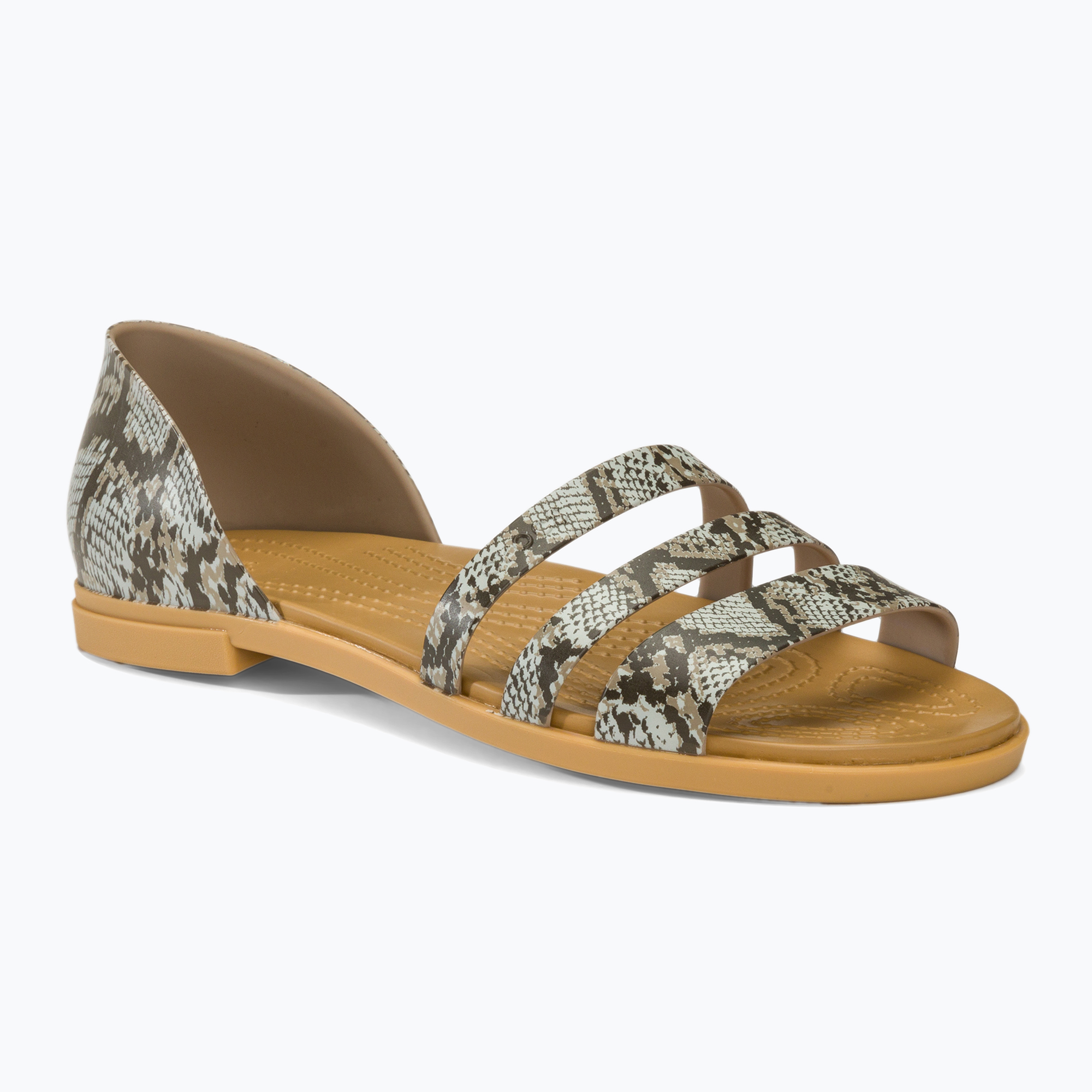 Sandały damskie Crocs Tulum Open Flat mushroom/stucco 