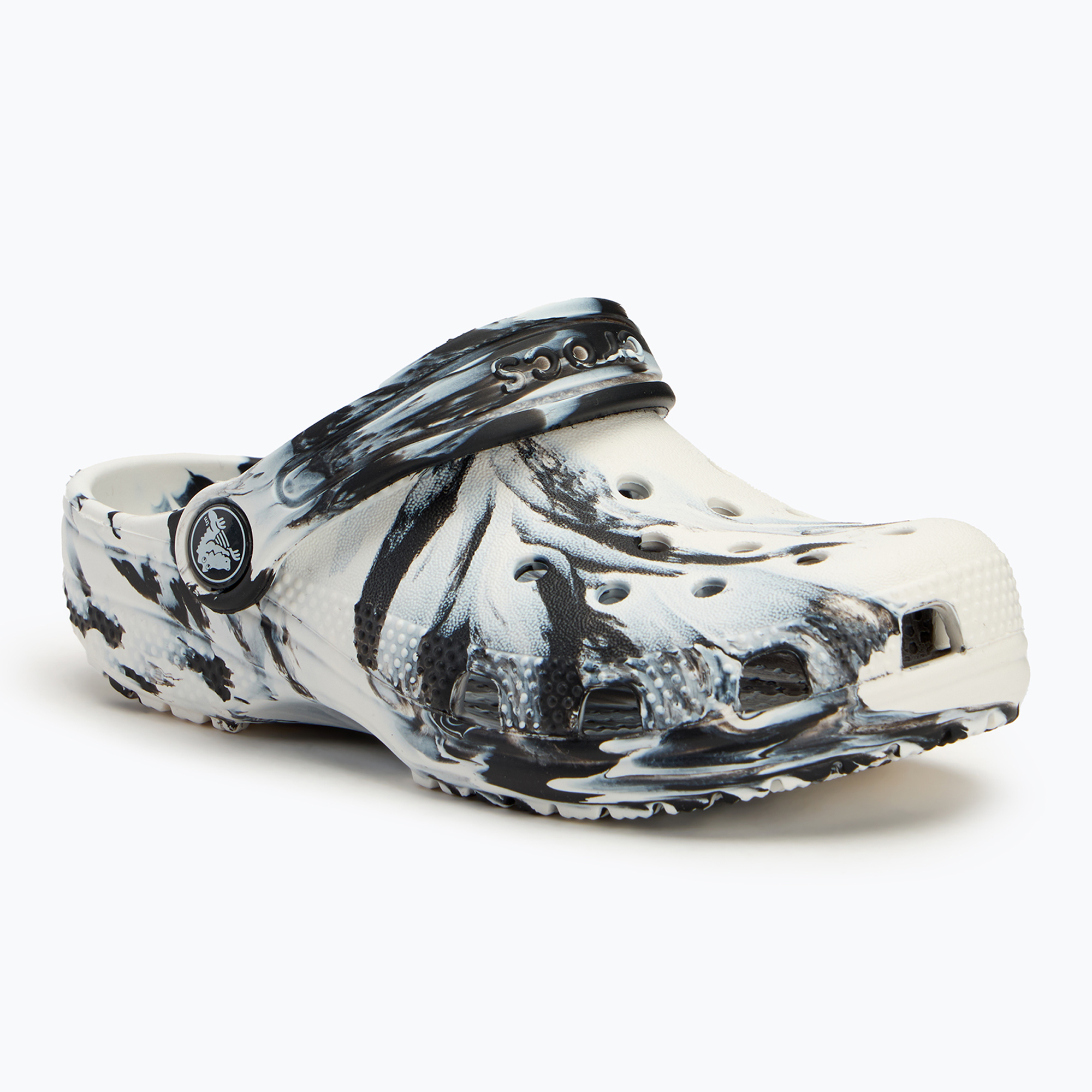 Klapki dziecięce Crocs Classic Marbled Clog Kids black/white 