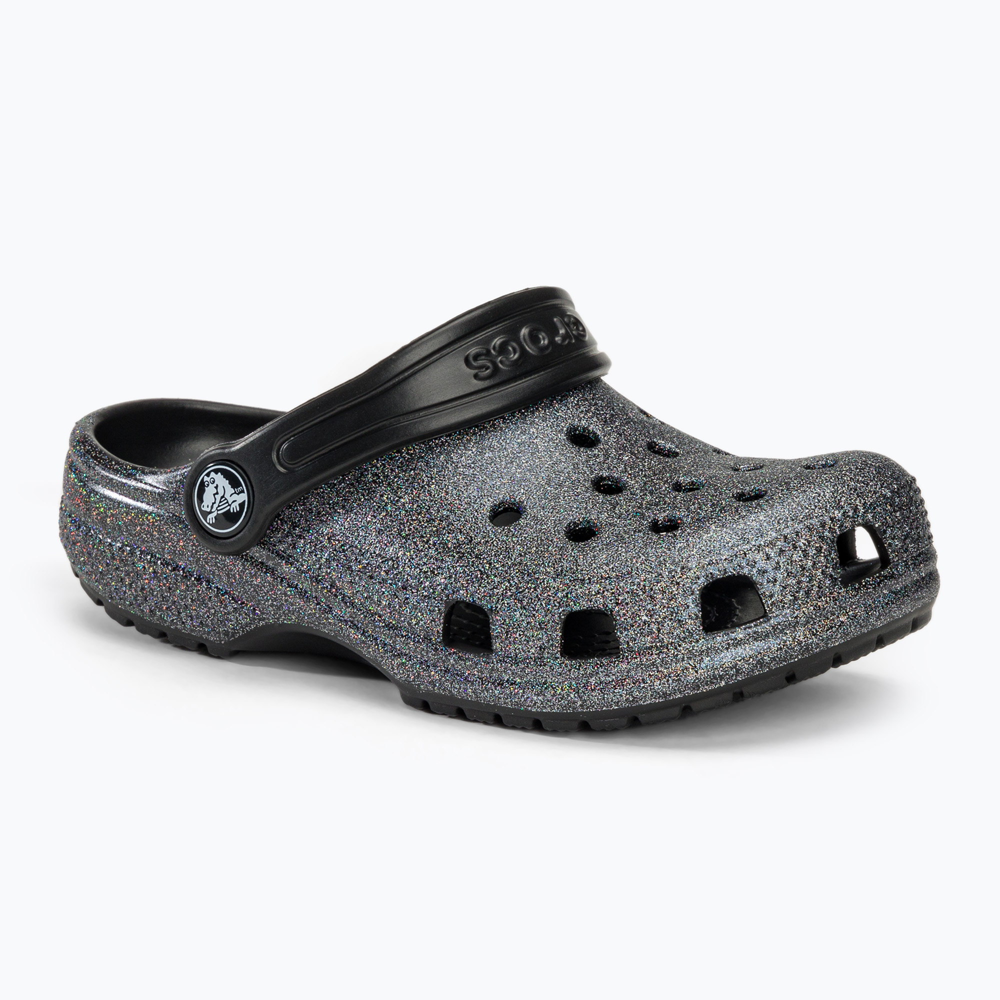 Šľapky detské ,sandále, Crocs Classic Glitter Clog black (Classic Glitter Clog Kids 206993-001)