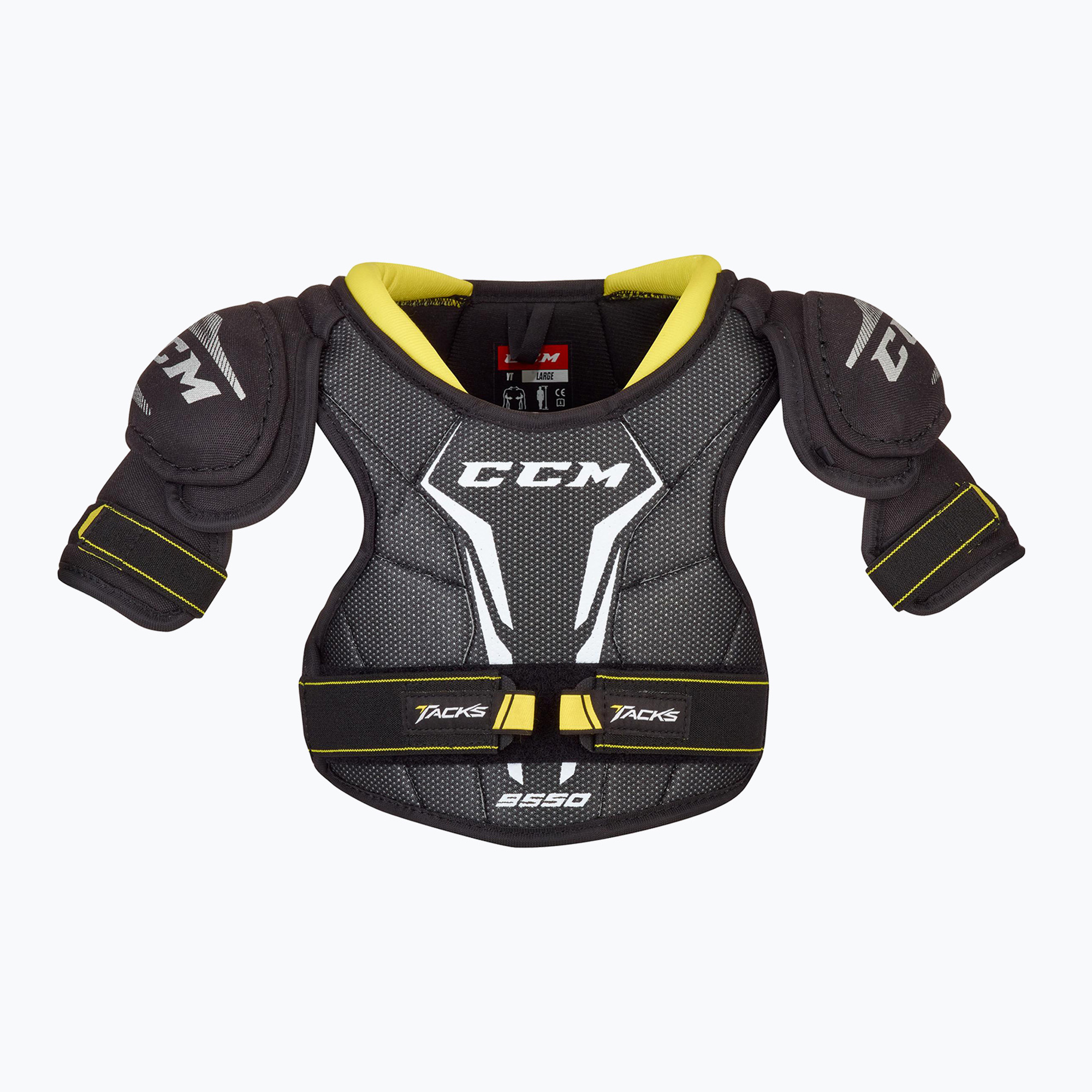 Spallacci da hockey per bambini CCM Tacks 9550 JR nero/verde (S) (Tacks 9550 JR SP9550)