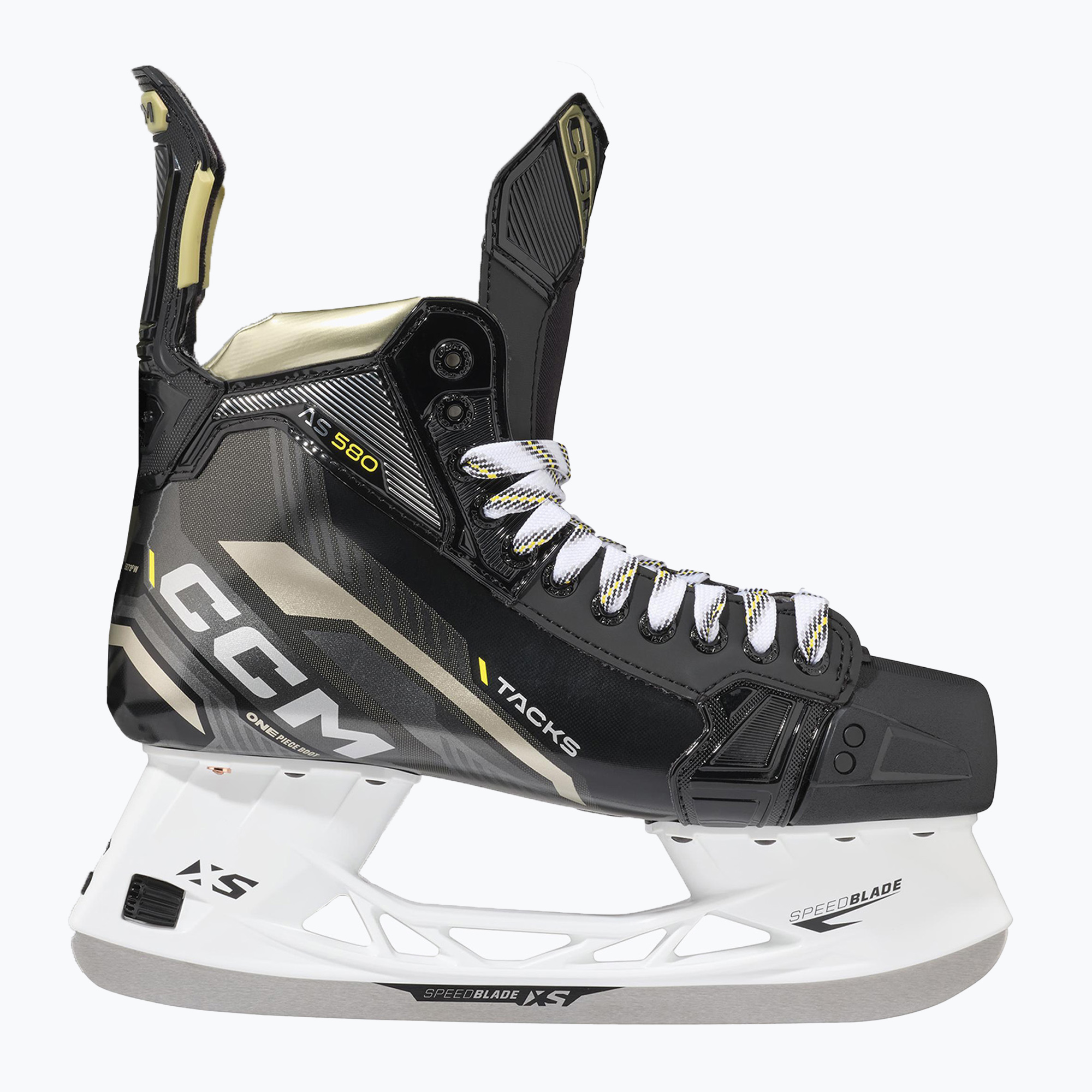 Pattini da hockey CCM Tacks da uomo AS-580 SR Wide nero (44.5 EU) (Tacks AS-580 SR Wide SKAS580)