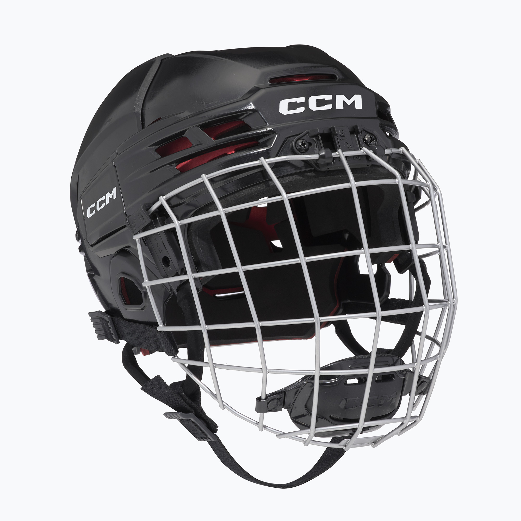 Детска хокейна каска CCM Tacks 70 Combo JR Black