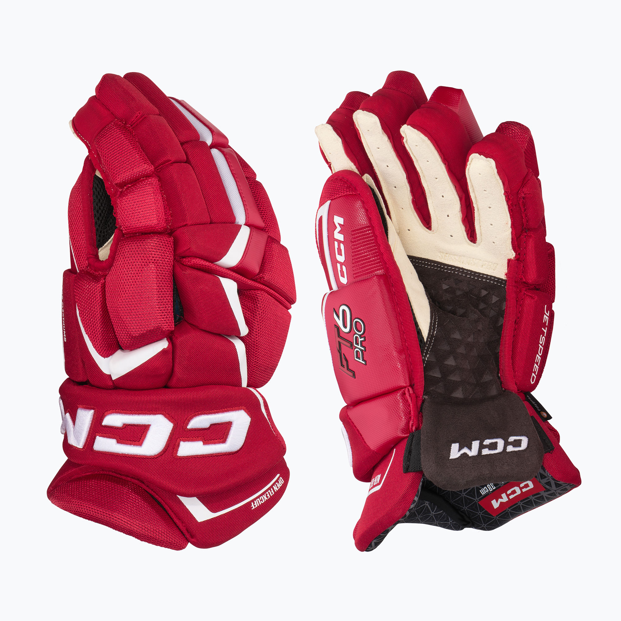 Детски хокейни ръкавици CCM JetSpeed FT6 Pro JR red/white