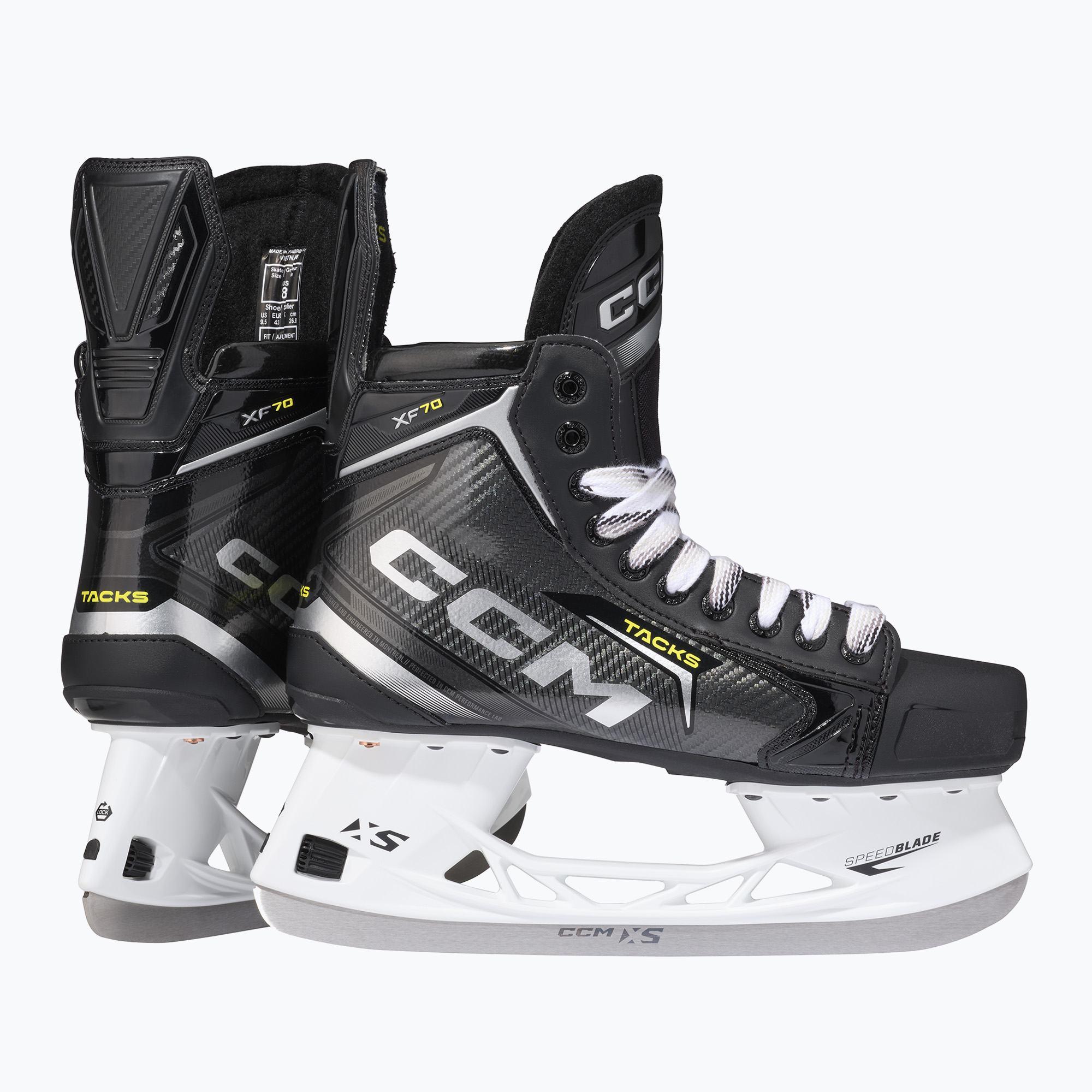 Pattini da hockey da uomo CCM Tacks XF70 SR nero (45 EU) (Tacks XF70 SR SKXF70-SR)