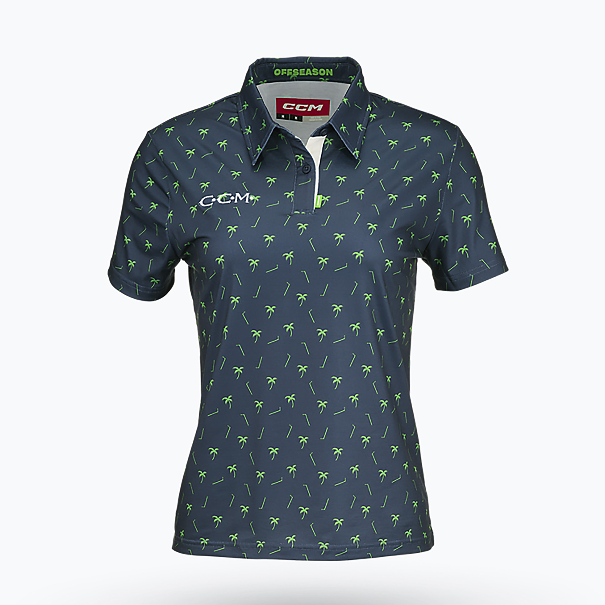 Women's polo shirt CCM Golf Polo Palms dark mint (S)