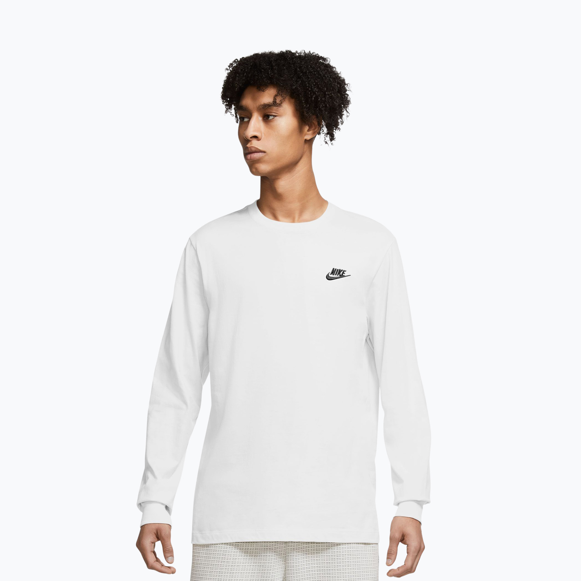 Мъжка блуза с дълъг ръкав Nike Sportswear Club white/black
