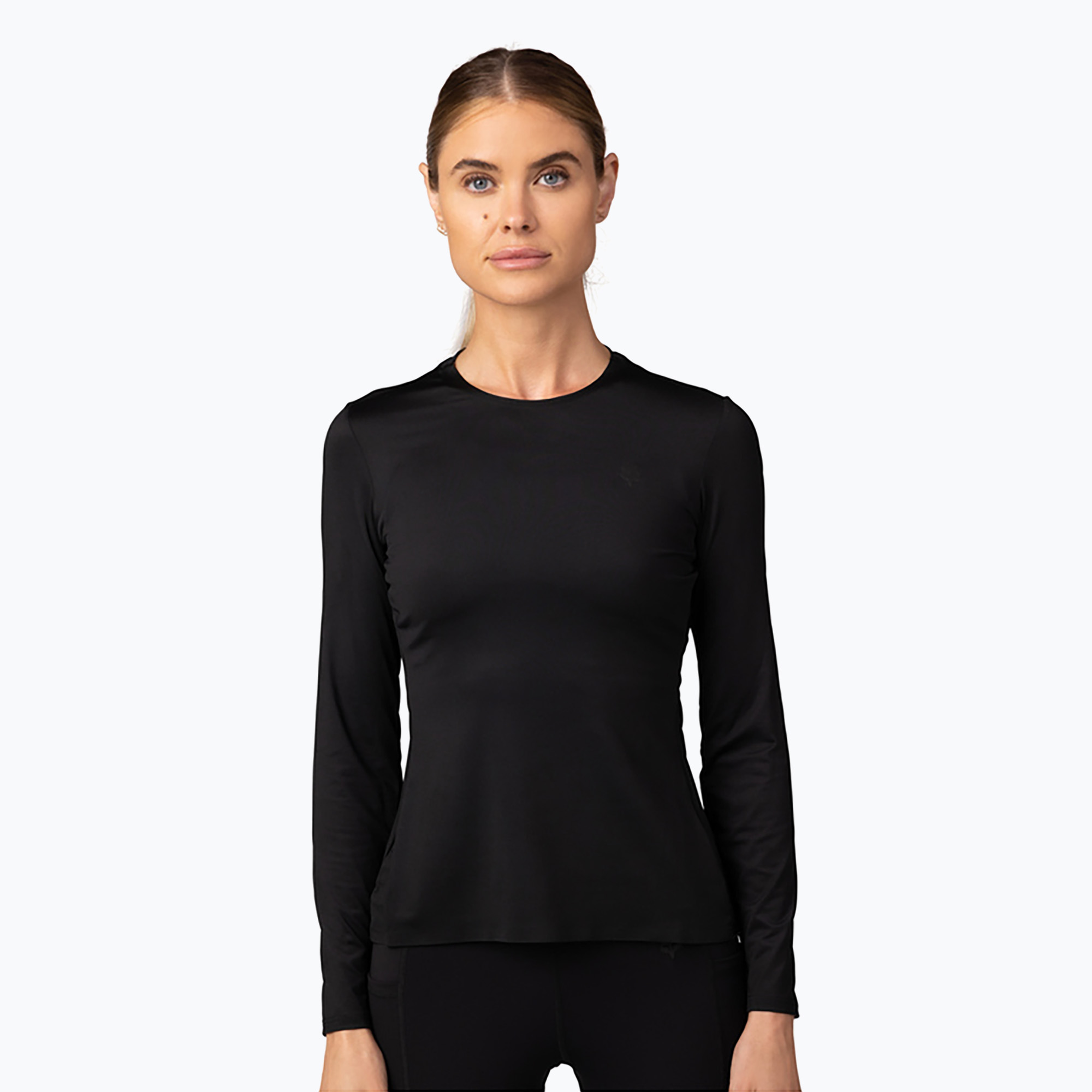 Dámske cyklistické tričko s dlhým rukávom Fox Racing Tecbase black (Tecbase 30307_001)