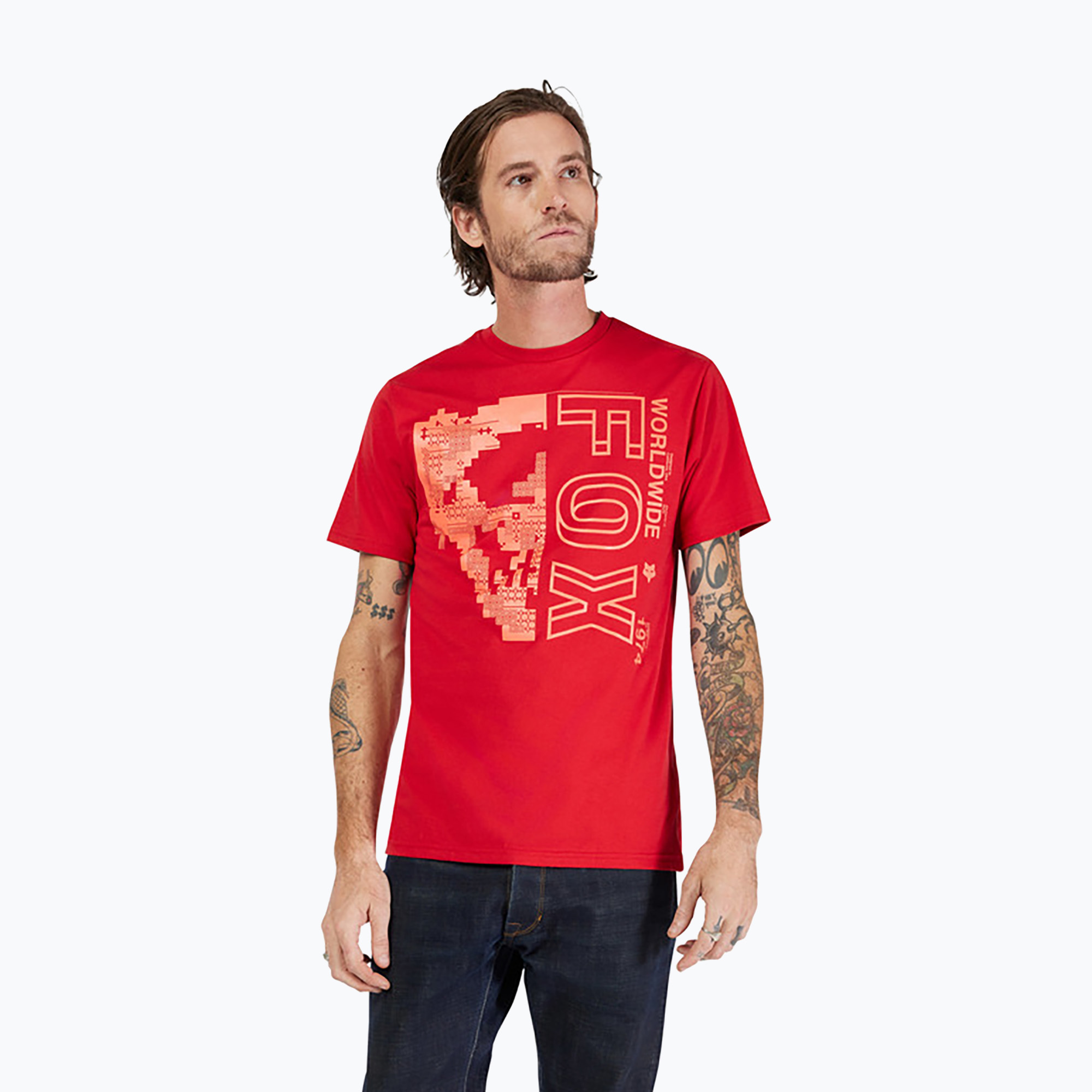 Men's T-shirt Fox Racing Image Skull cardinal (L)