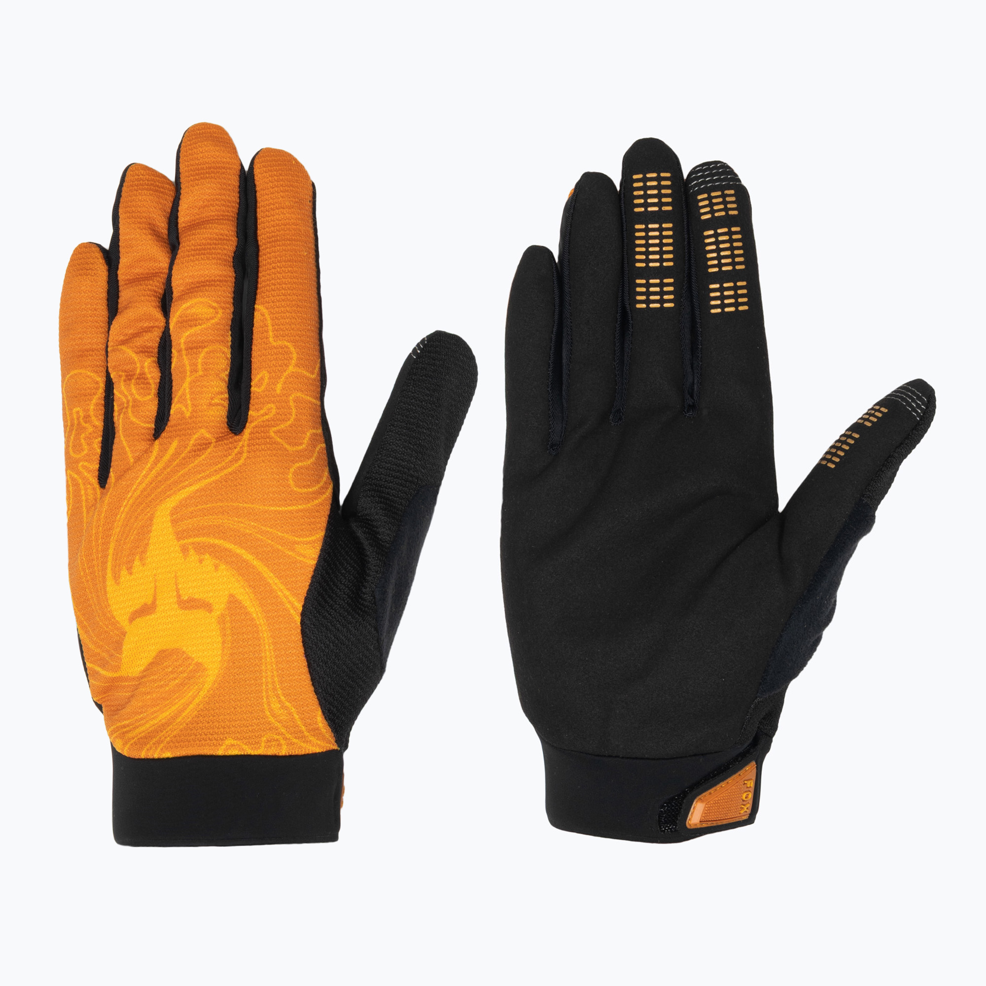 Mănuși de ciclism pentru bărbați Fox Racing Ranger Frequency tangerine
